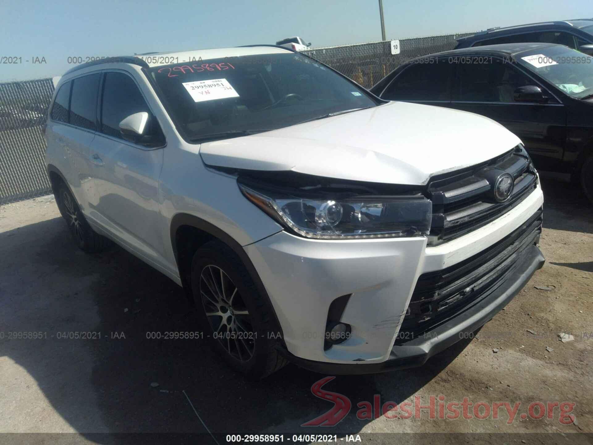 5TDKZRFHXJS531026 2018 TOYOTA HIGHLANDER