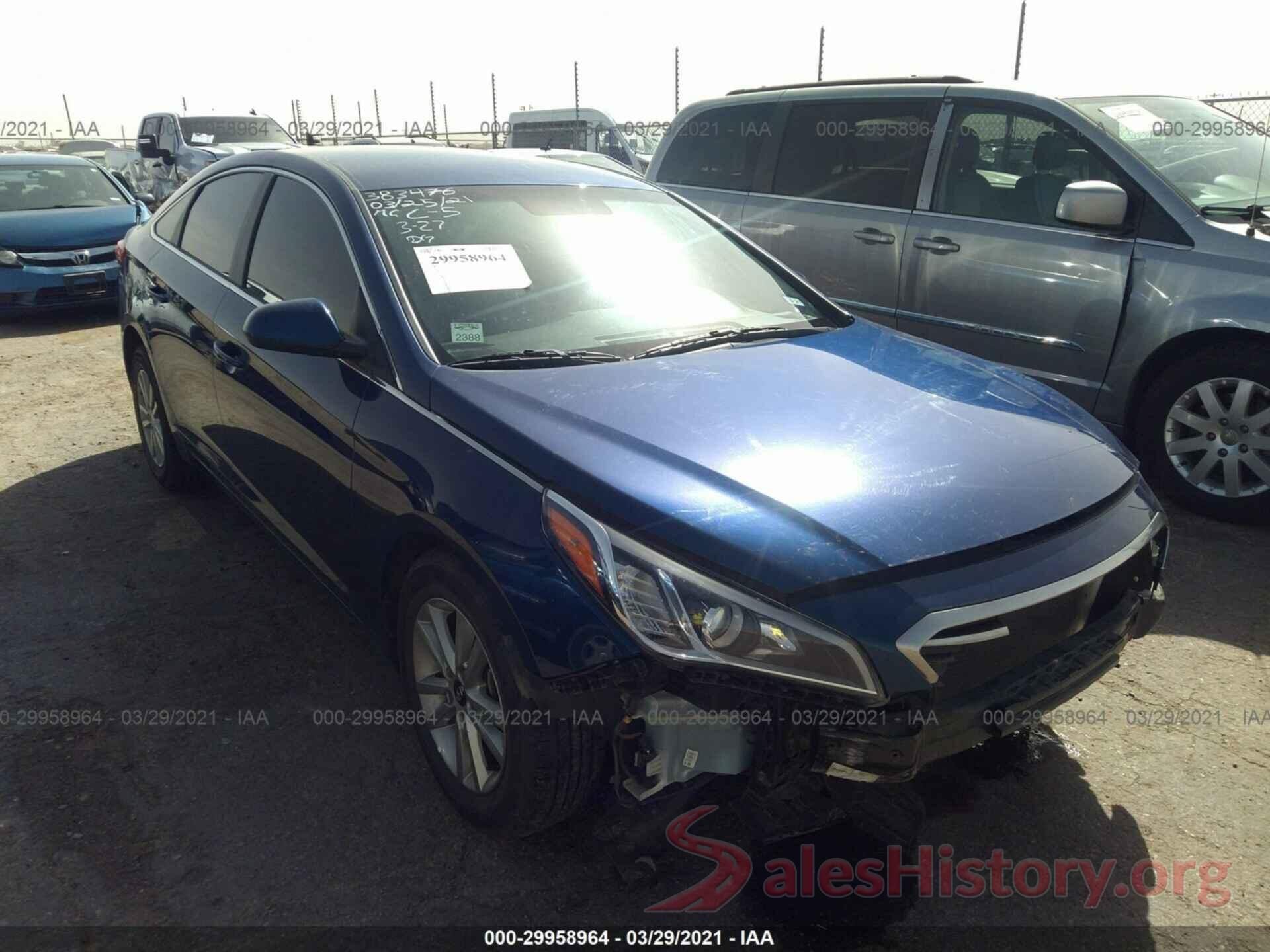 5NPE24AF5GH336850 2016 HYUNDAI SONATA