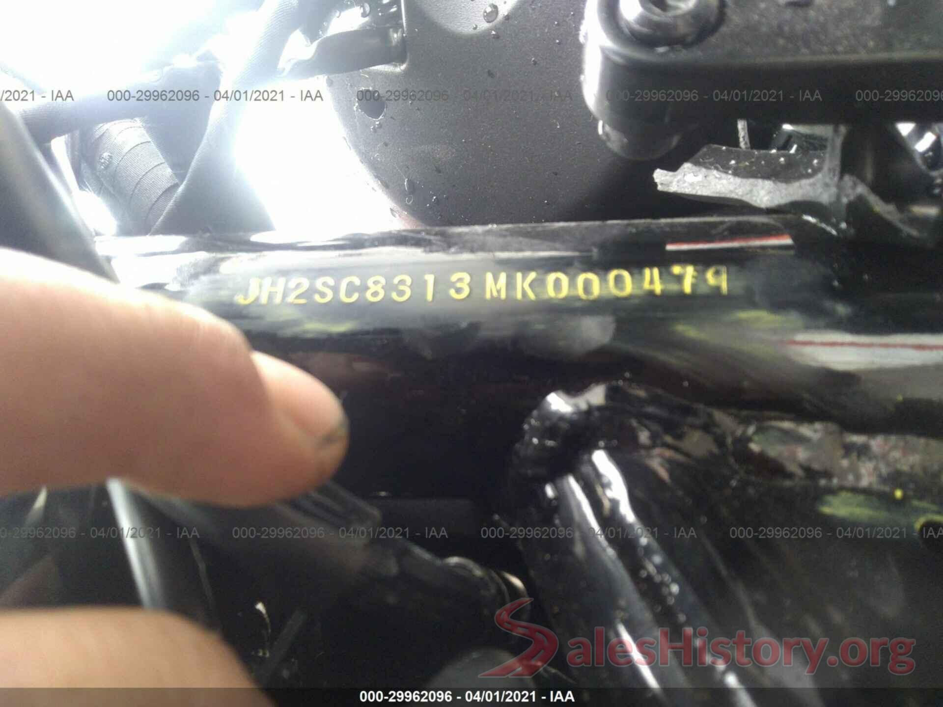 JH2SC8313MK000479 2021 HONDA CBR1000