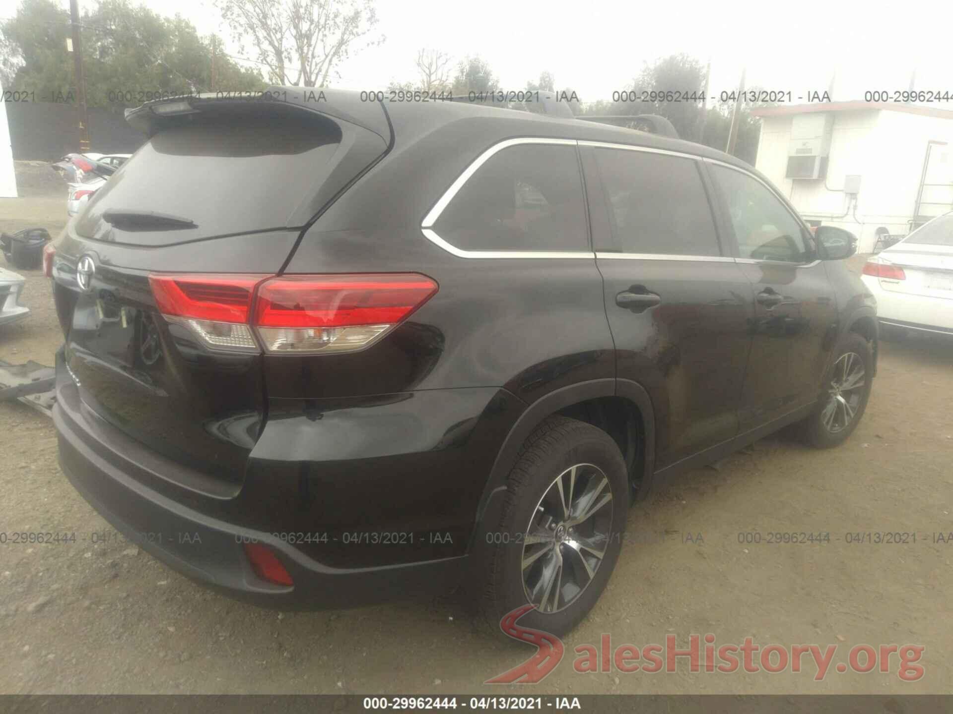 5TDZARFHXKS044738 2019 TOYOTA HIGHLANDER