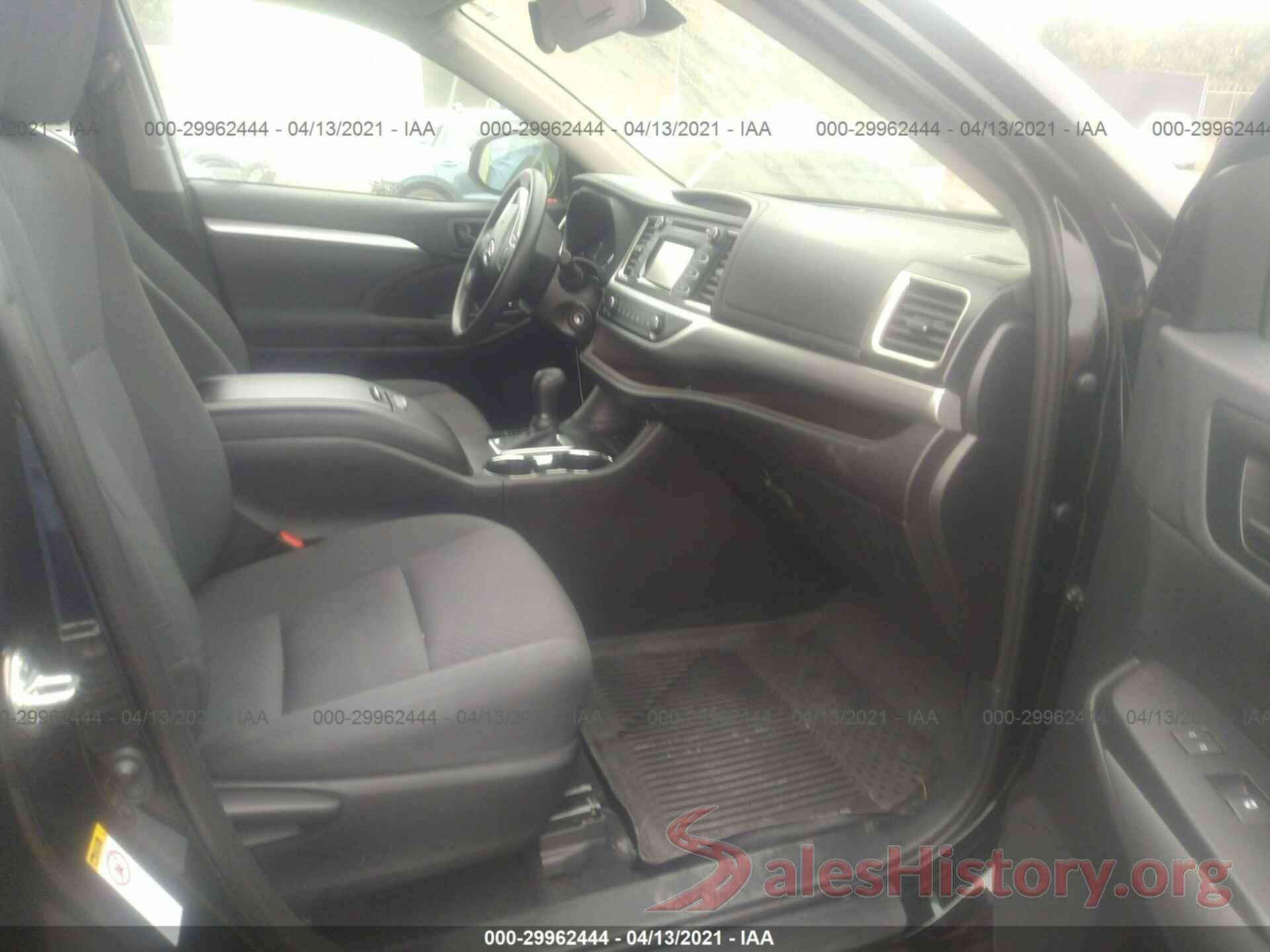 5TDZARFHXKS044738 2019 TOYOTA HIGHLANDER