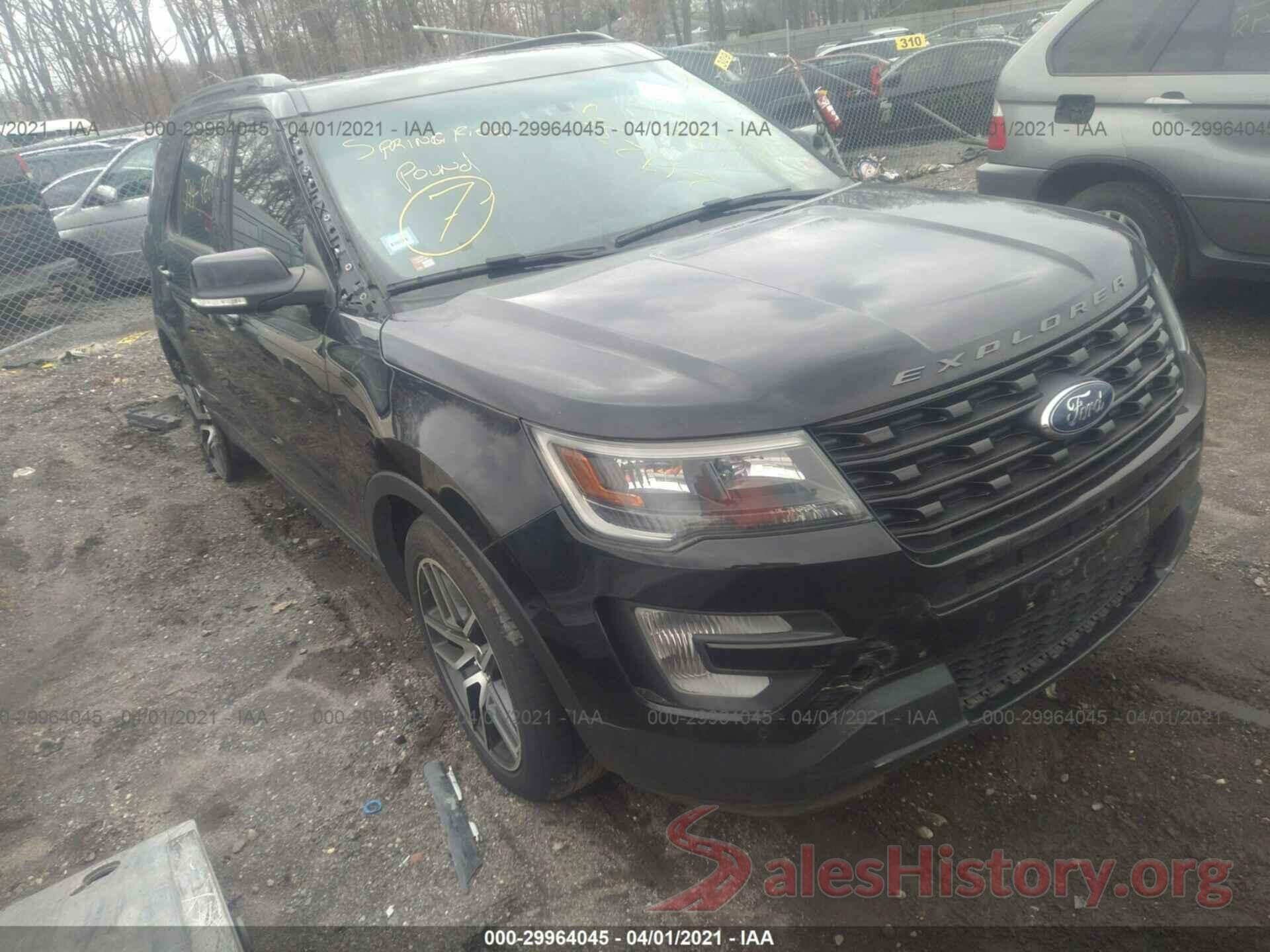 1FM5K8GT9GGB08547 2016 FORD EXPLORER