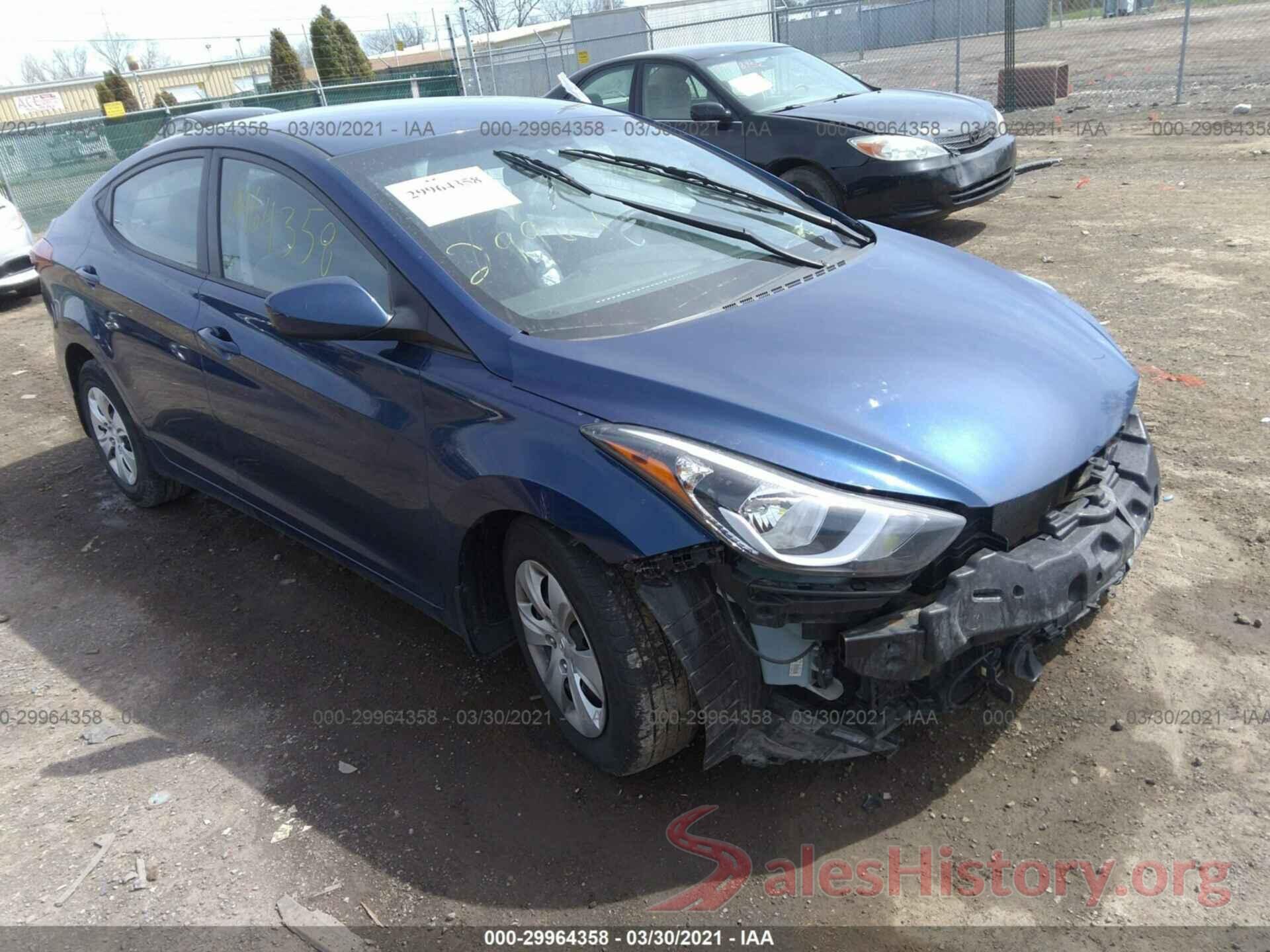 5NPDH4AE2GH679634 2016 HYUNDAI ELANTRA