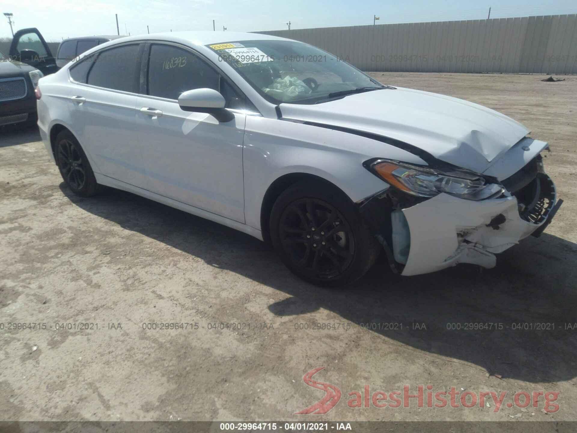 3FA6P0HD6LR168393 2020 FORD FUSION