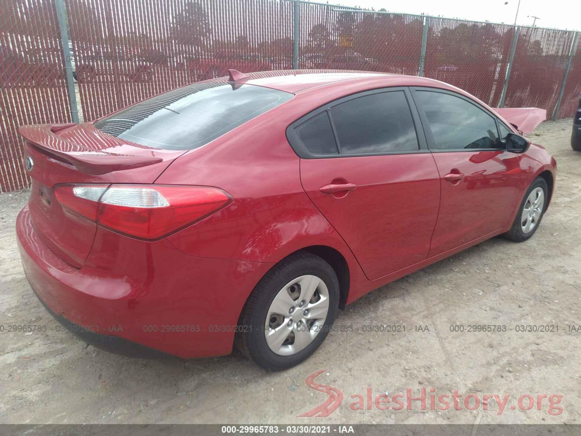 KNAFK4A66G5606850 2016 KIA FORTE