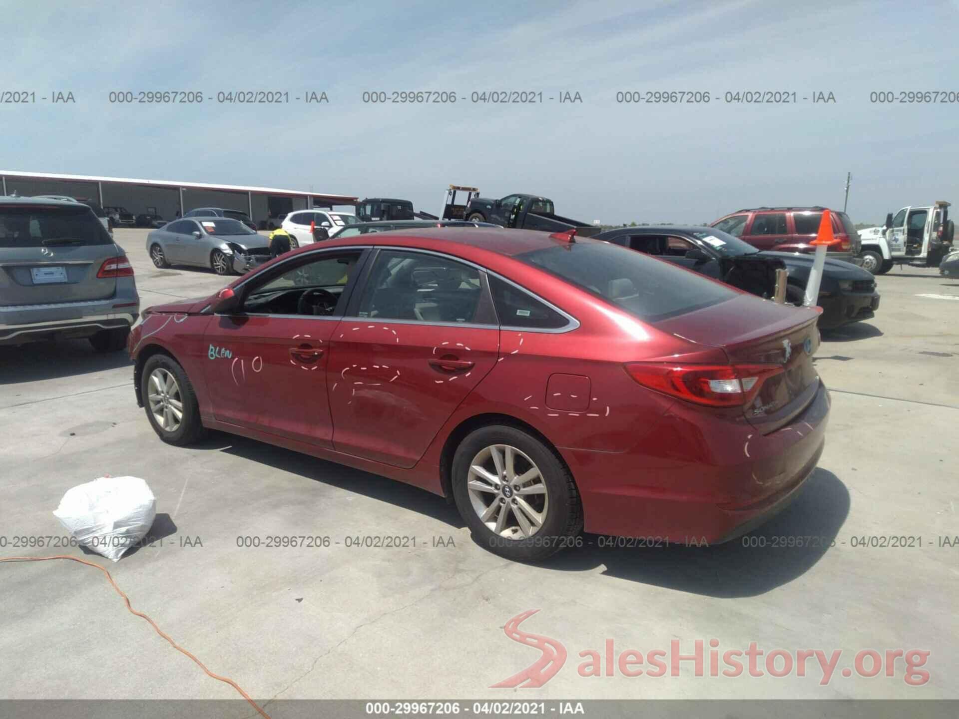 5NPE24AF3GH266748 2016 HYUNDAI SONATA