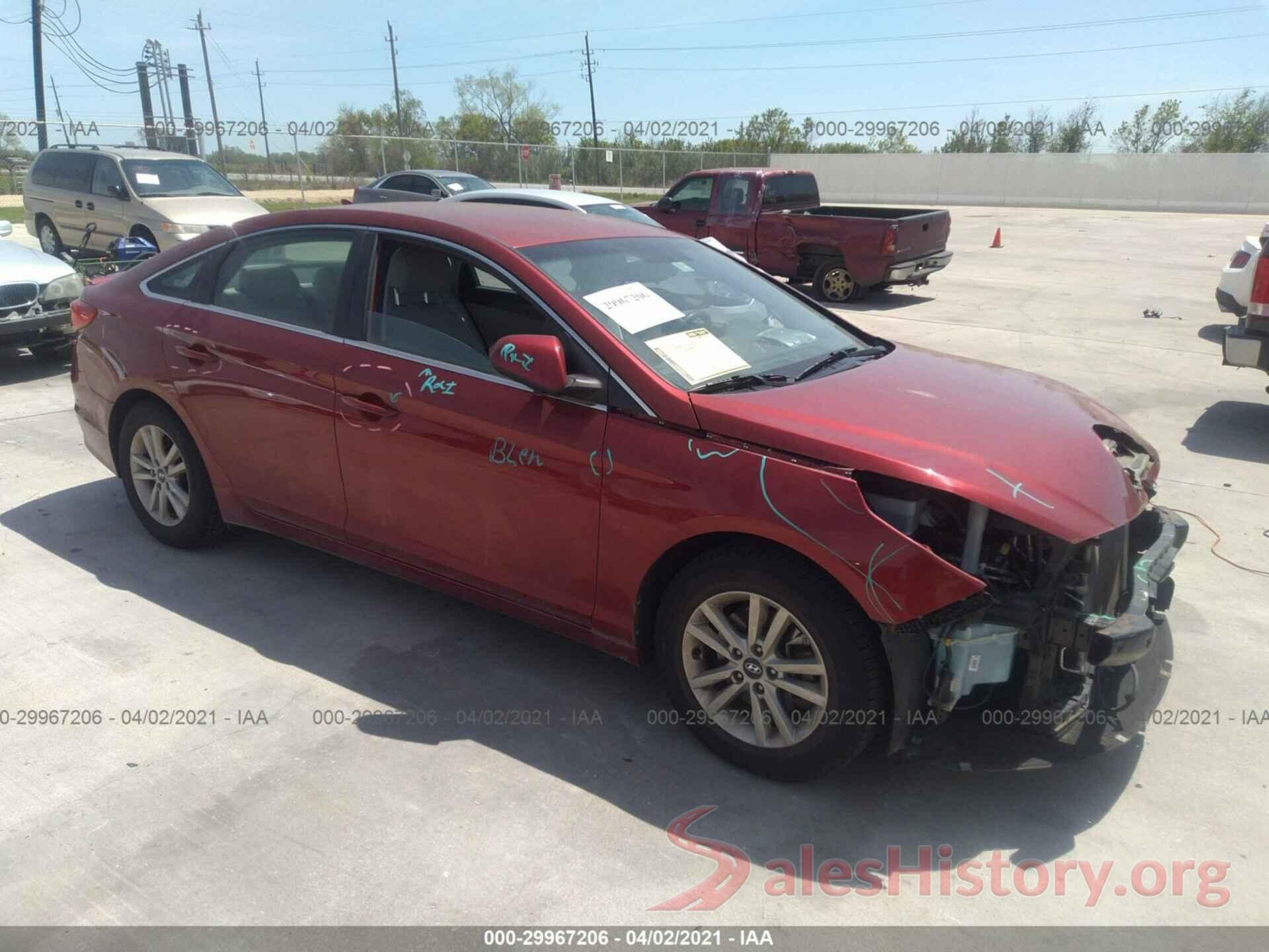 5NPE24AF3GH266748 2016 HYUNDAI SONATA