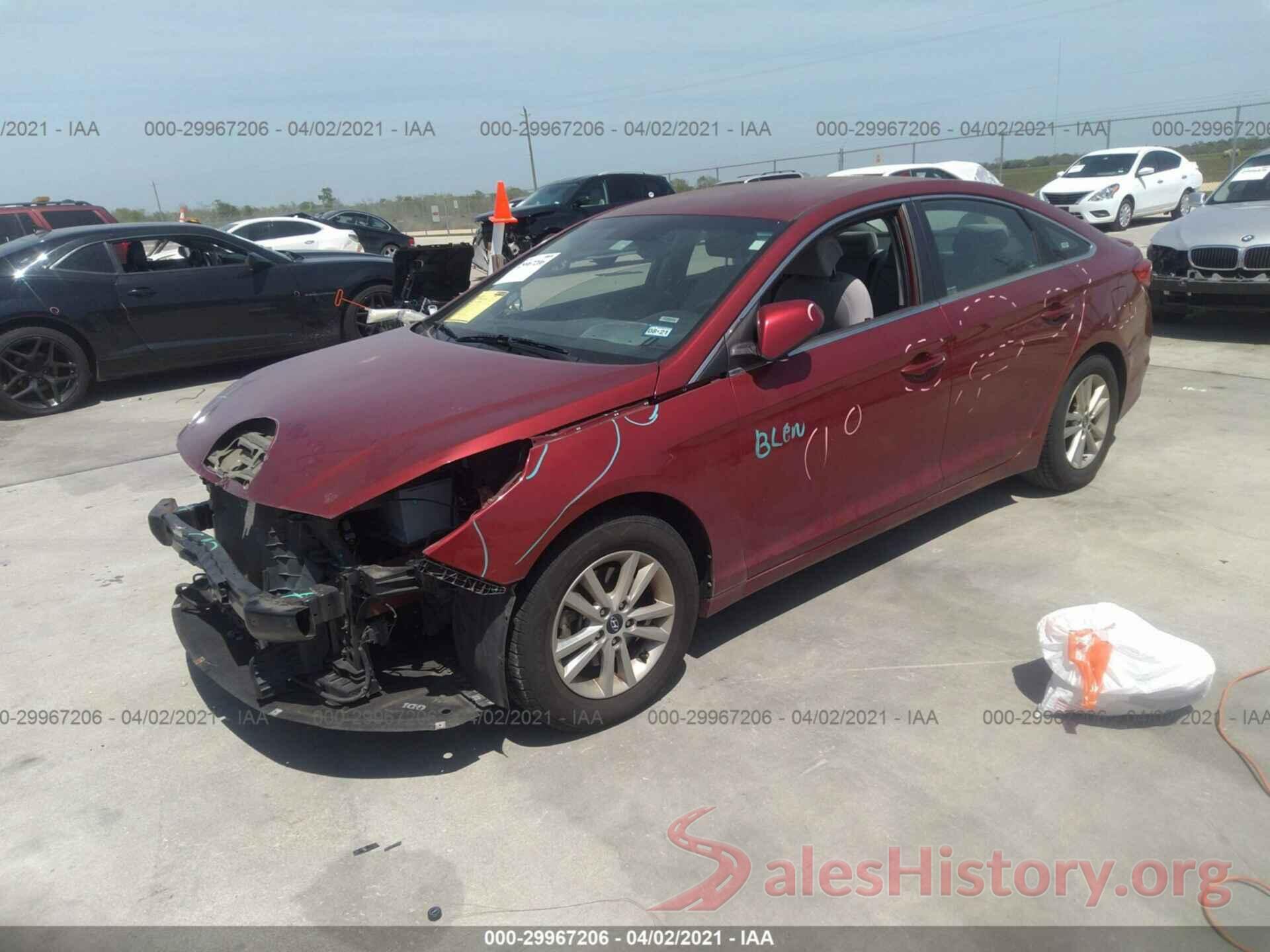 5NPE24AF3GH266748 2016 HYUNDAI SONATA