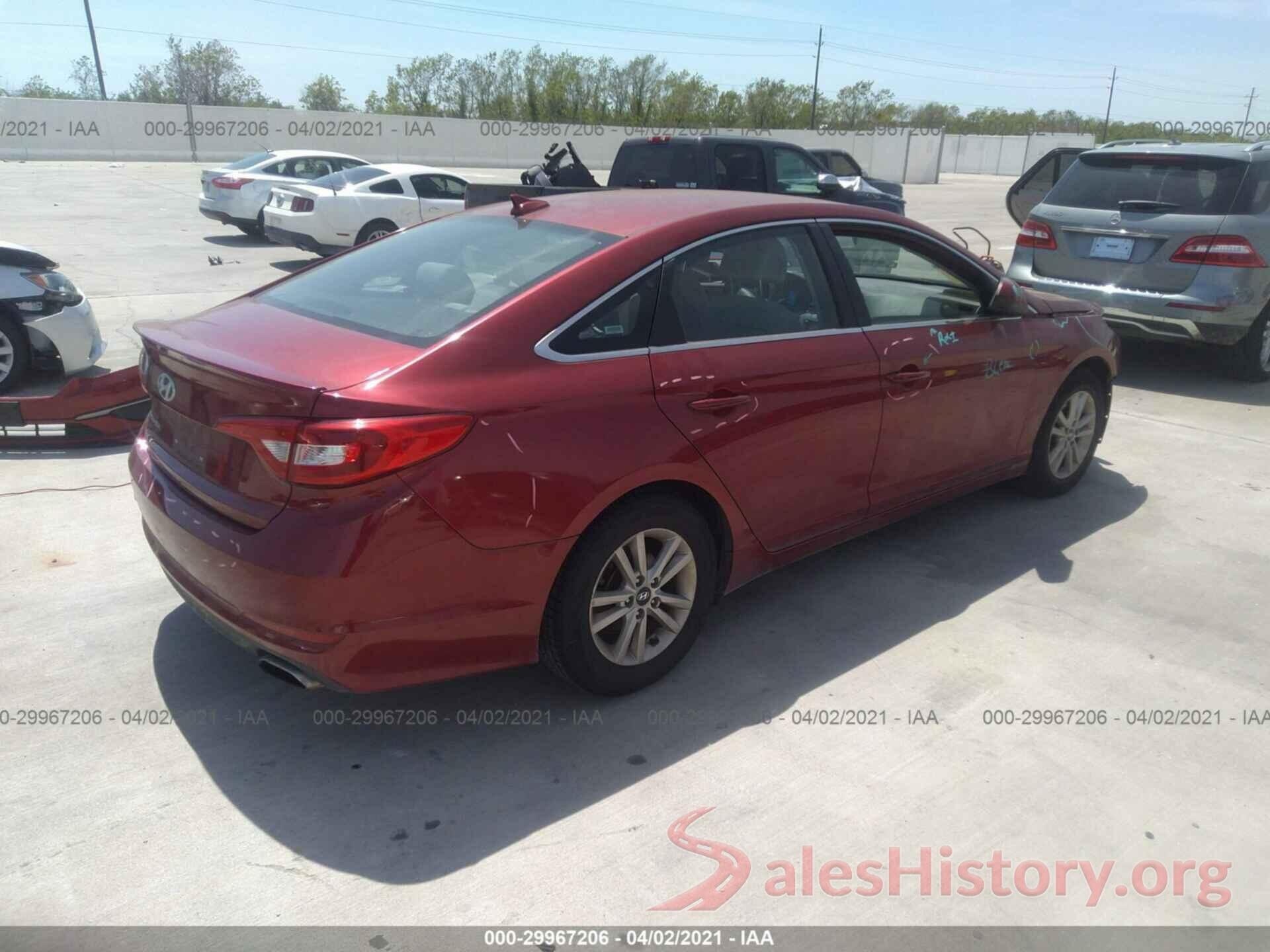 5NPE24AF3GH266748 2016 HYUNDAI SONATA