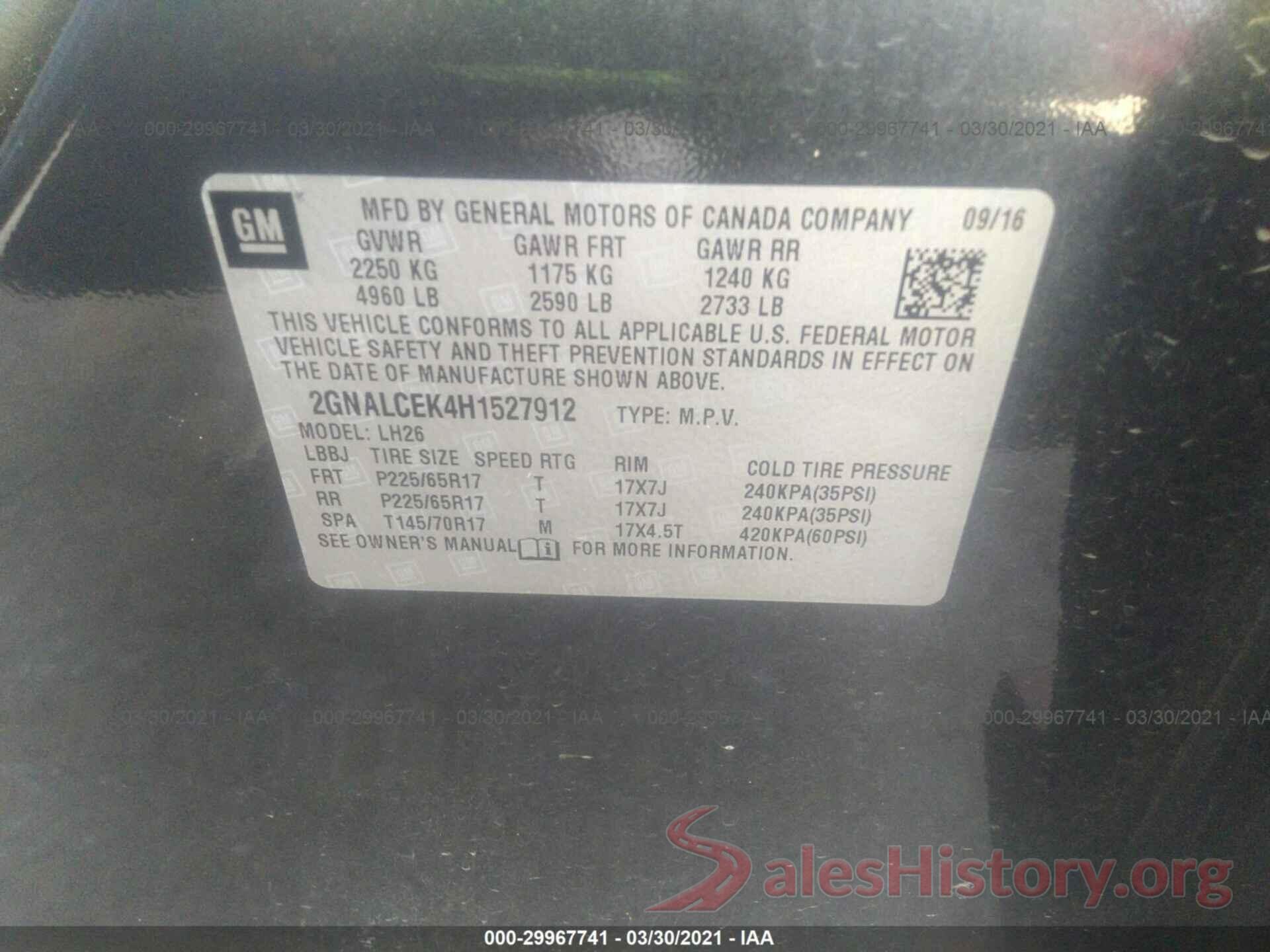 2GNALCEK4H1527912 2017 CHEVROLET EQUINOX