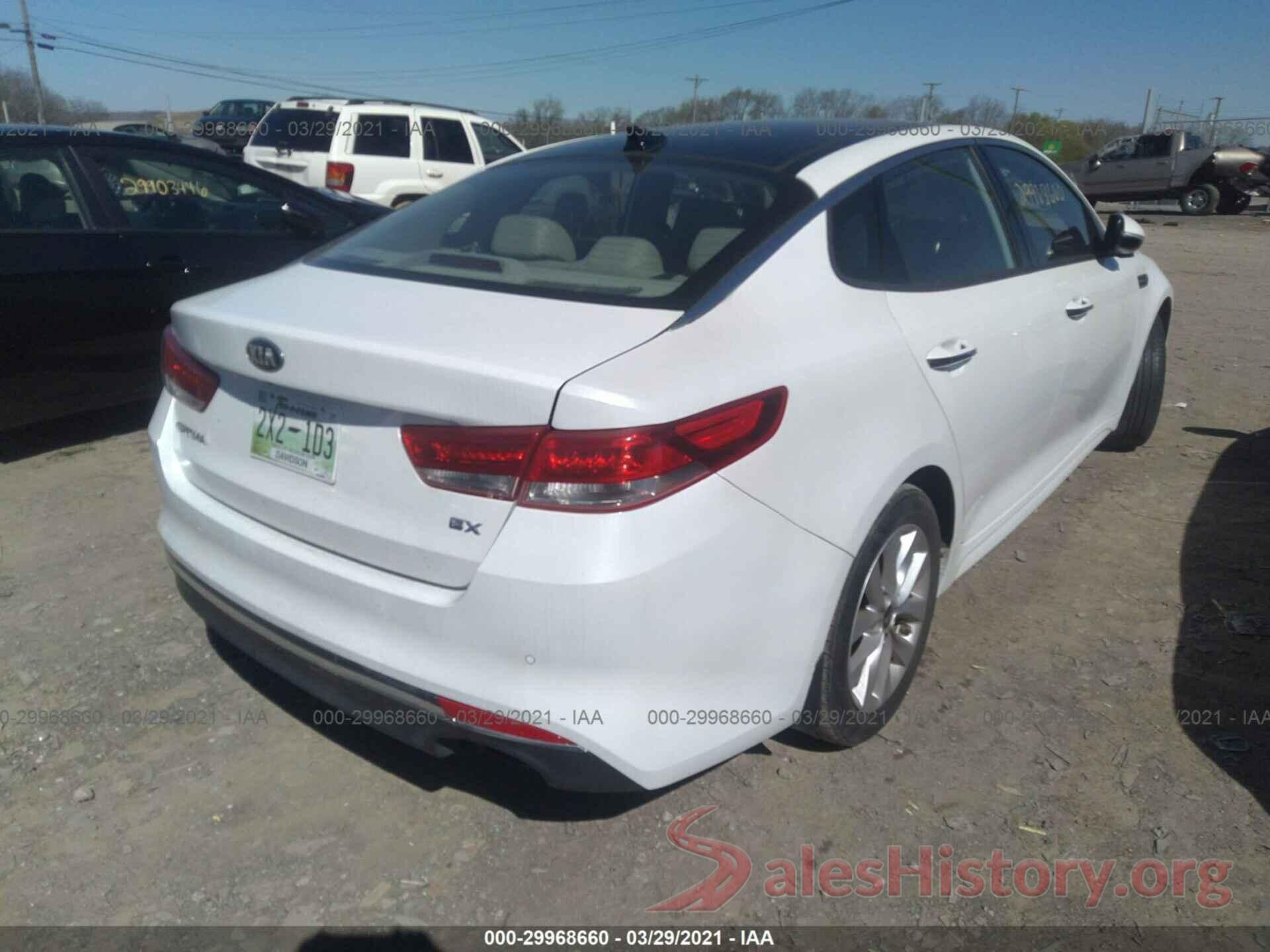 5XXGU4L3XGG031801 2016 KIA OPTIMA