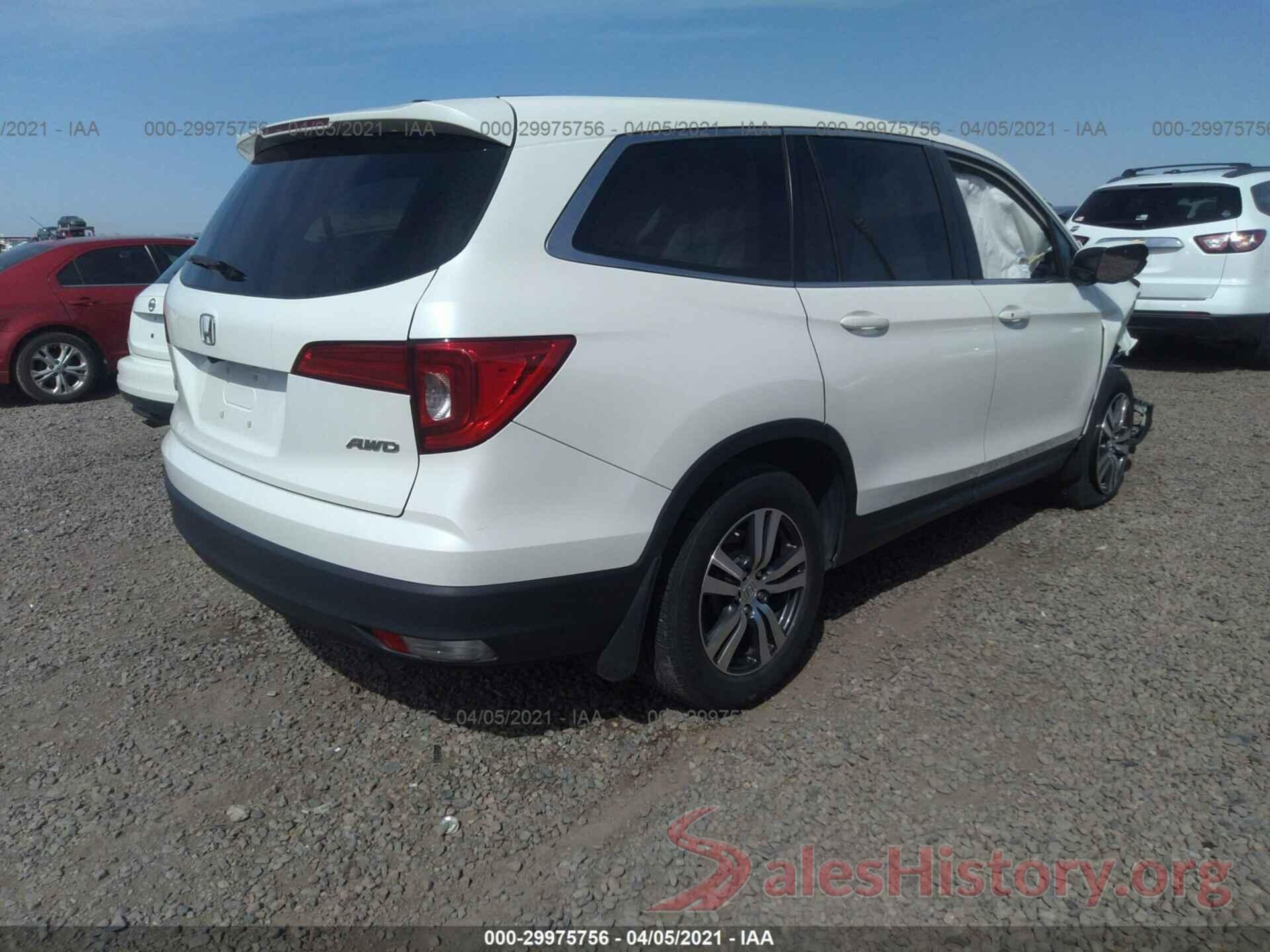 5FNYF6H5XHB077458 2017 HONDA PILOT