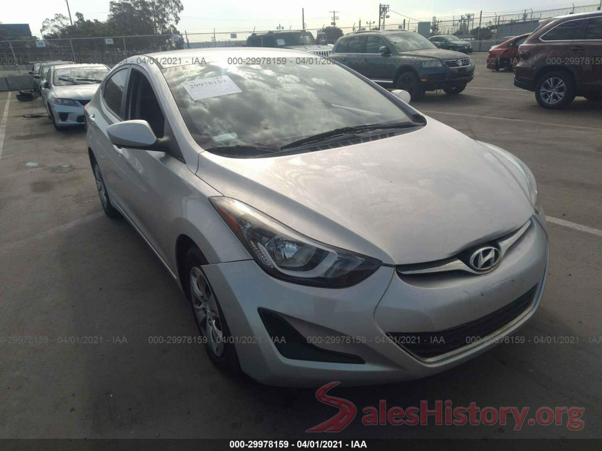 5NPDH4AEXGH753737 2016 HYUNDAI ELANTRA