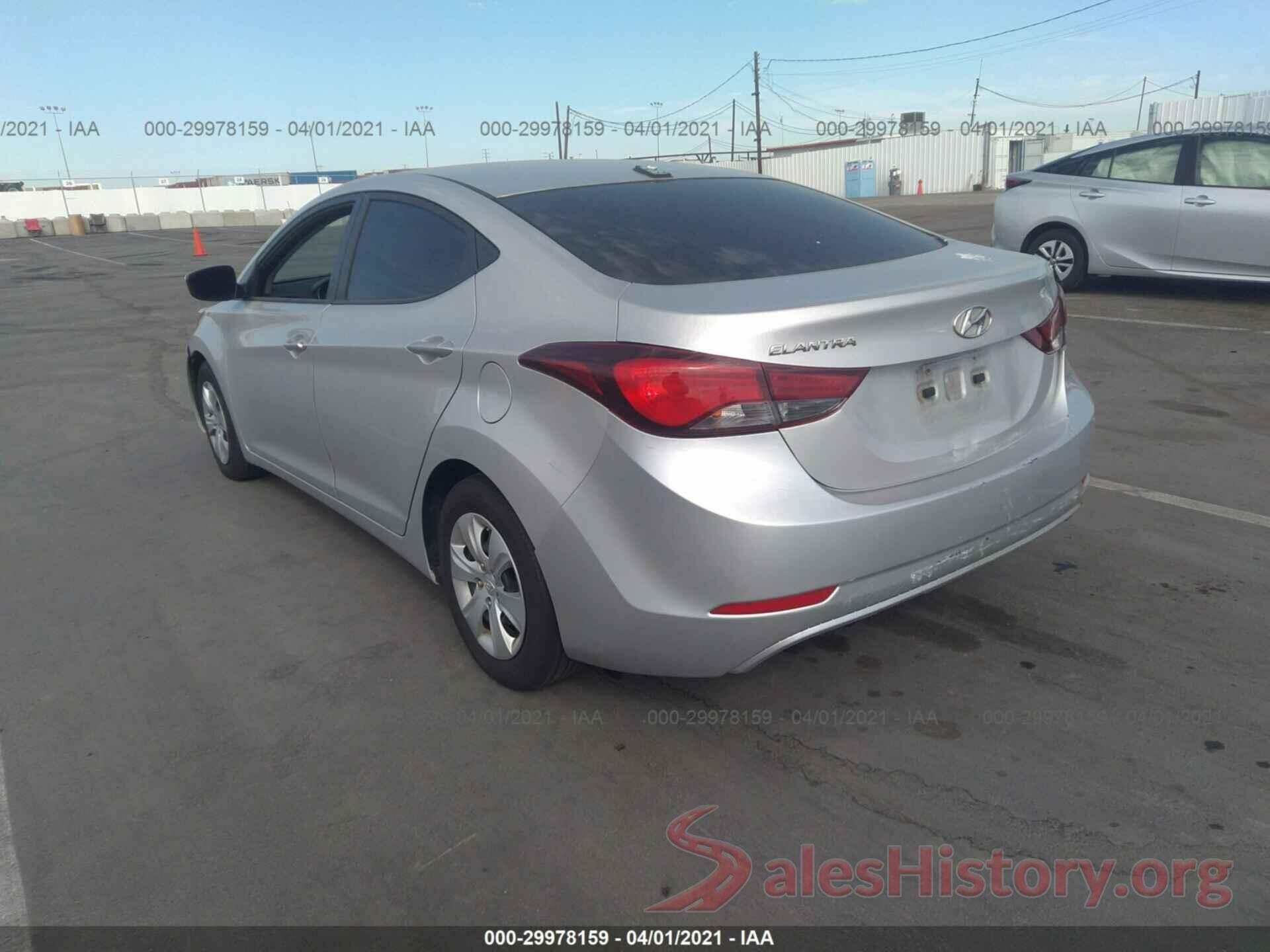 5NPDH4AEXGH753737 2016 HYUNDAI ELANTRA