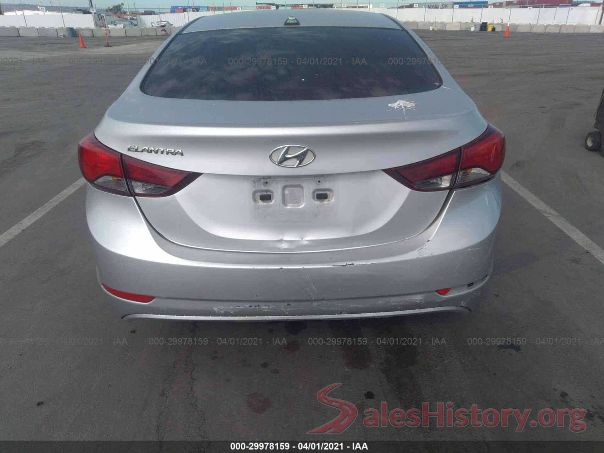 5NPDH4AEXGH753737 2016 HYUNDAI ELANTRA