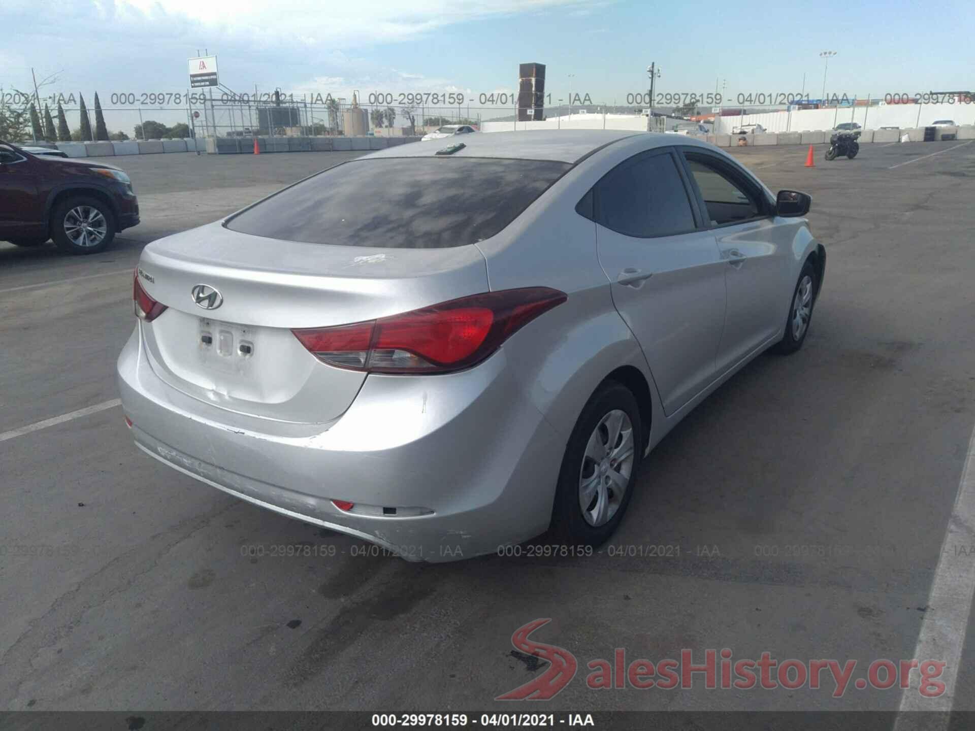 5NPDH4AEXGH753737 2016 HYUNDAI ELANTRA