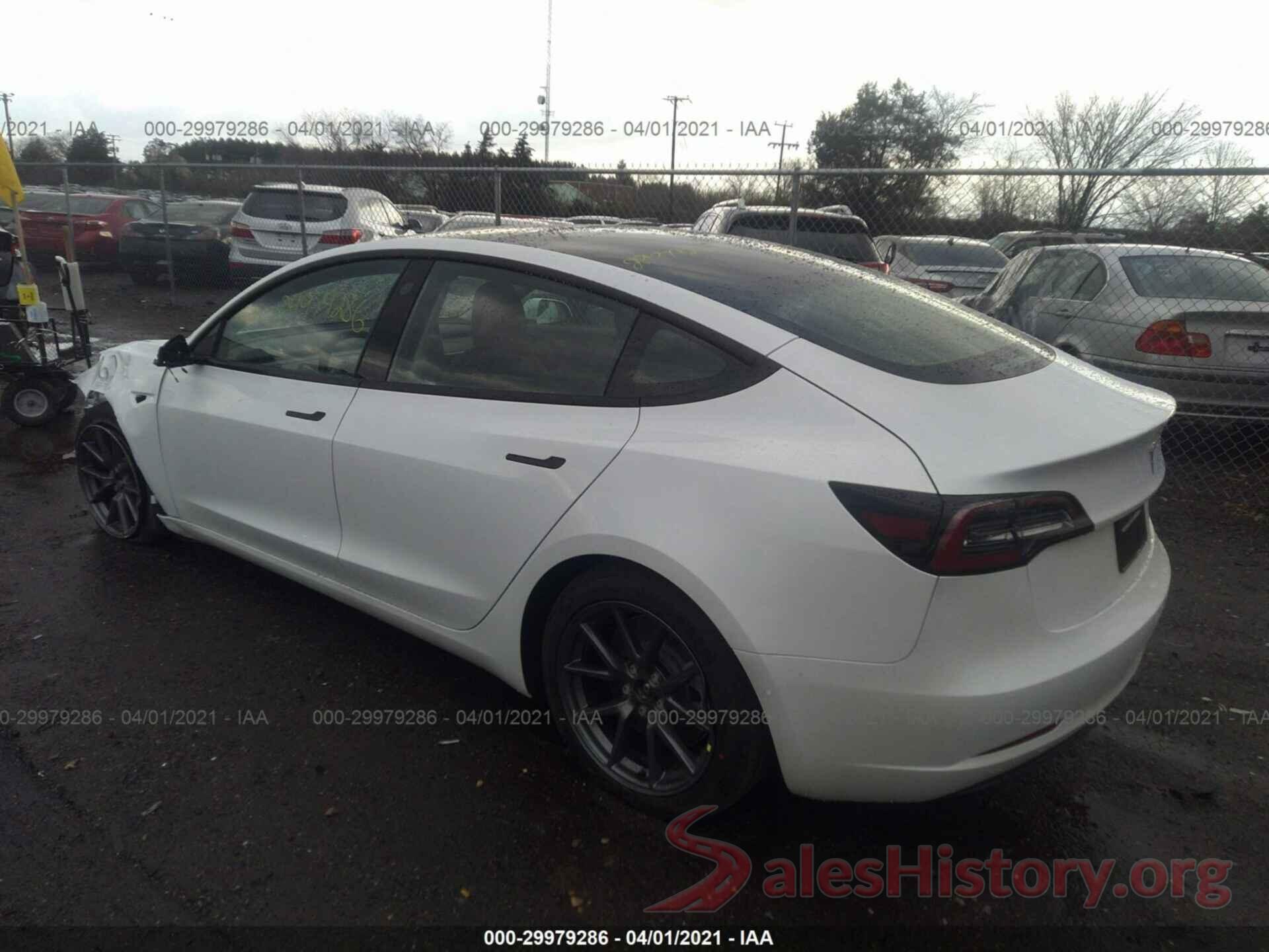 5YJ3E1EA6MF907932 2021 TESLA MODEL 3