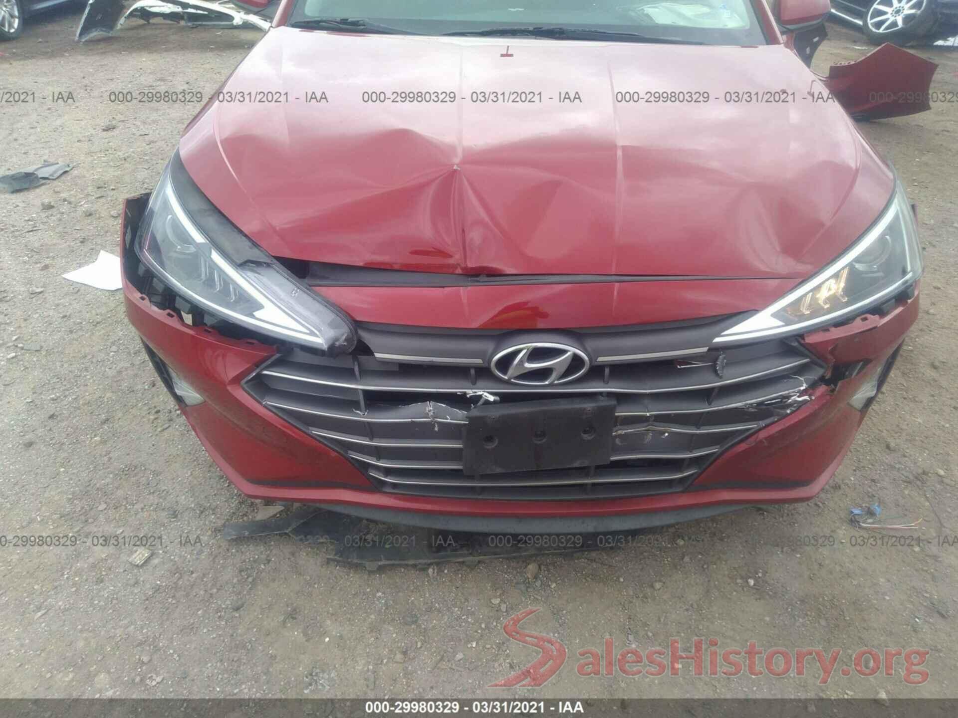 KMHD74LFXKU866400 2019 HYUNDAI ELANTRA