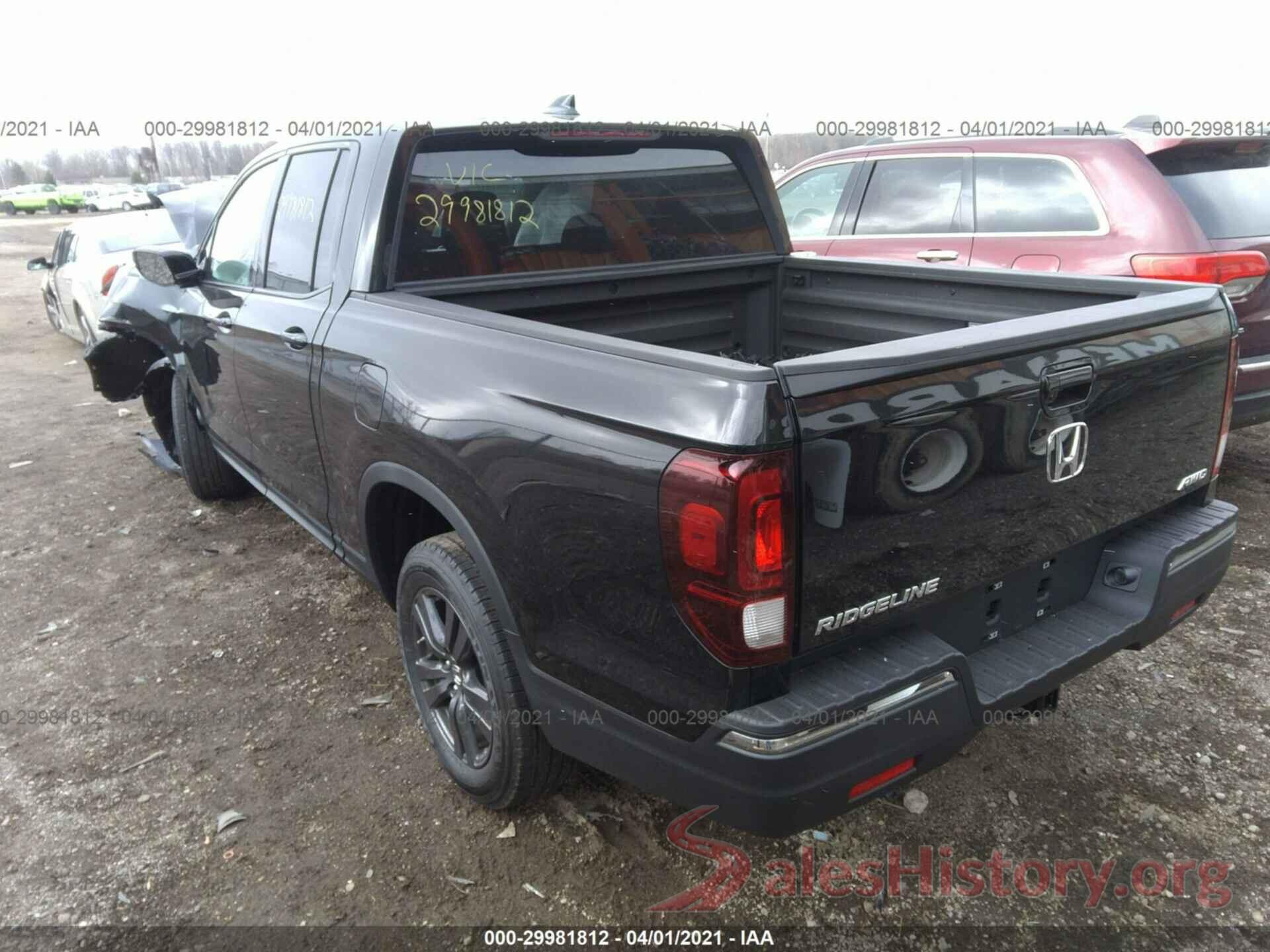 5FPYK3F1XLB030991 2020 HONDA RIDGELINE