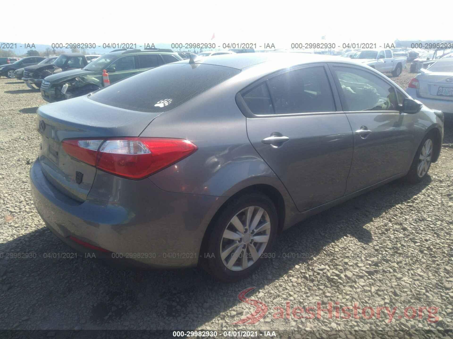 KNAFX4A64G5441771 2016 KIA FORTE