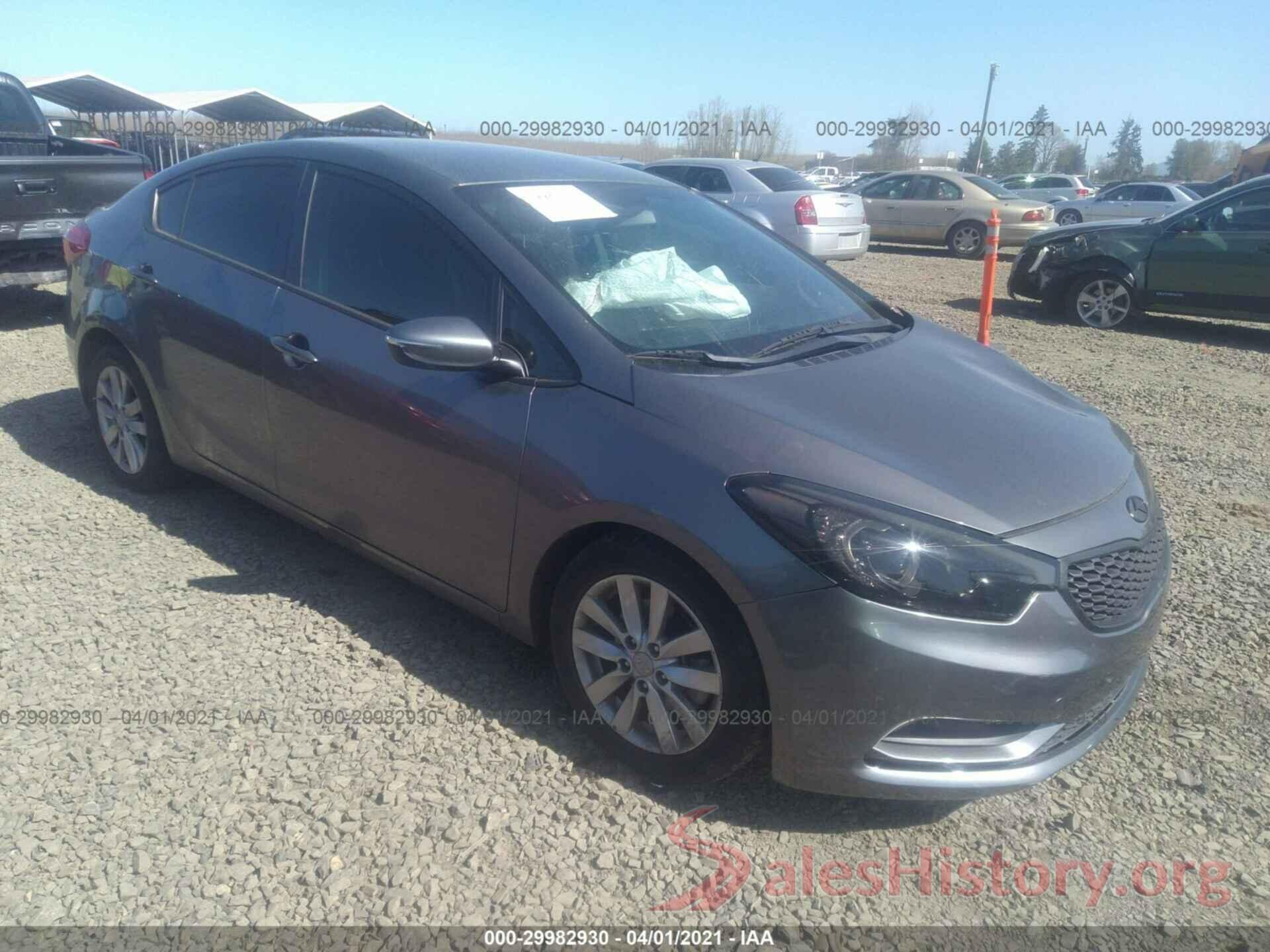 KNAFX4A64G5441771 2016 KIA FORTE