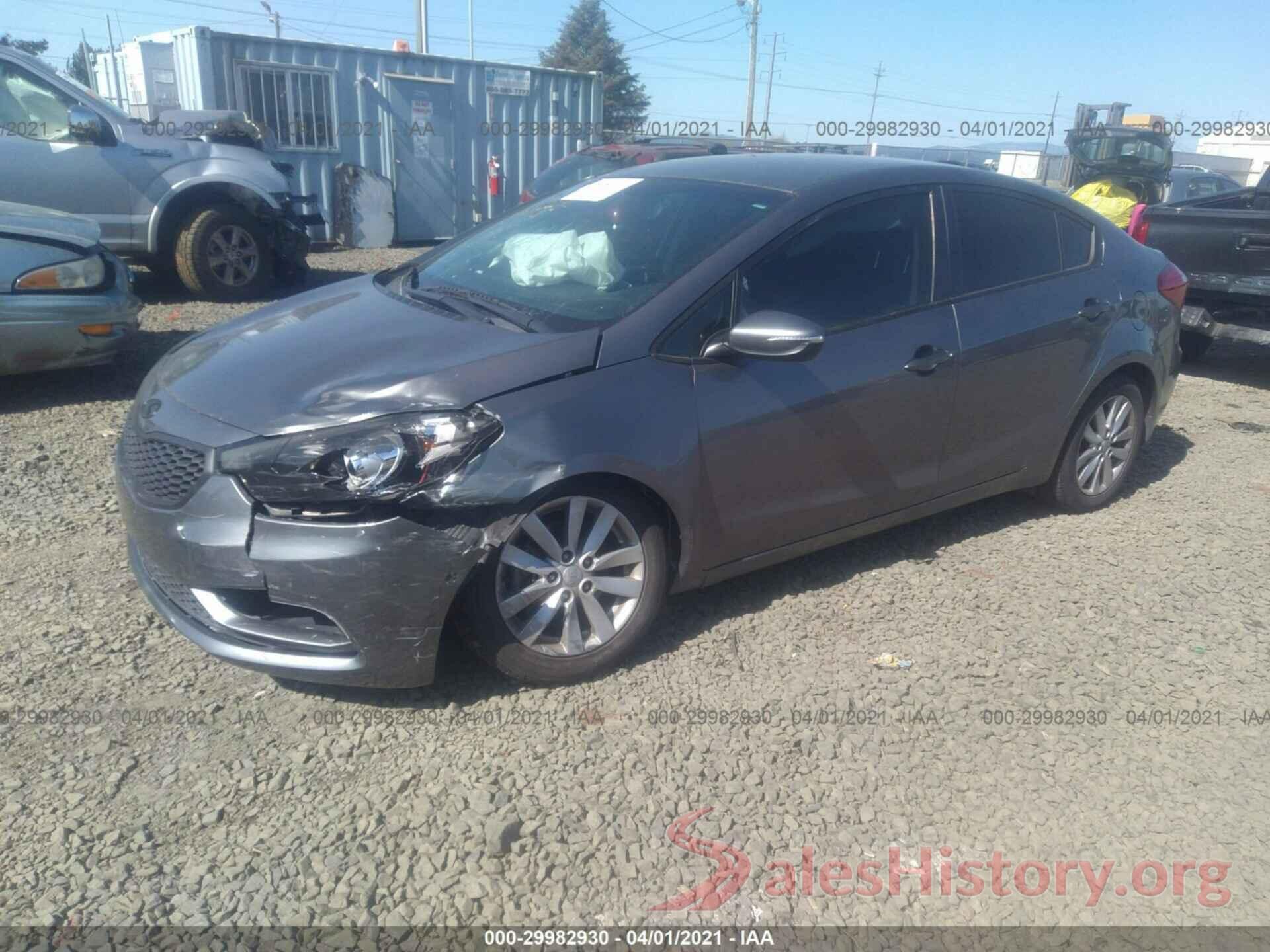 KNAFX4A64G5441771 2016 KIA FORTE