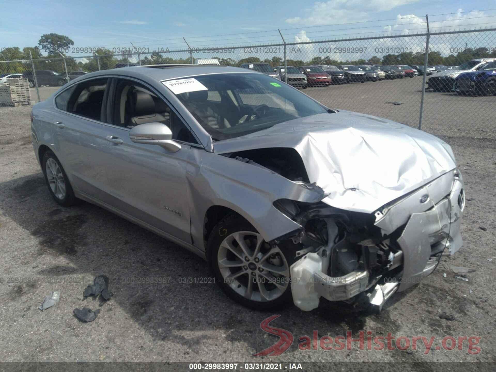 3FA6P0MU3KR140975 2019 FORD FUSION HYBRID