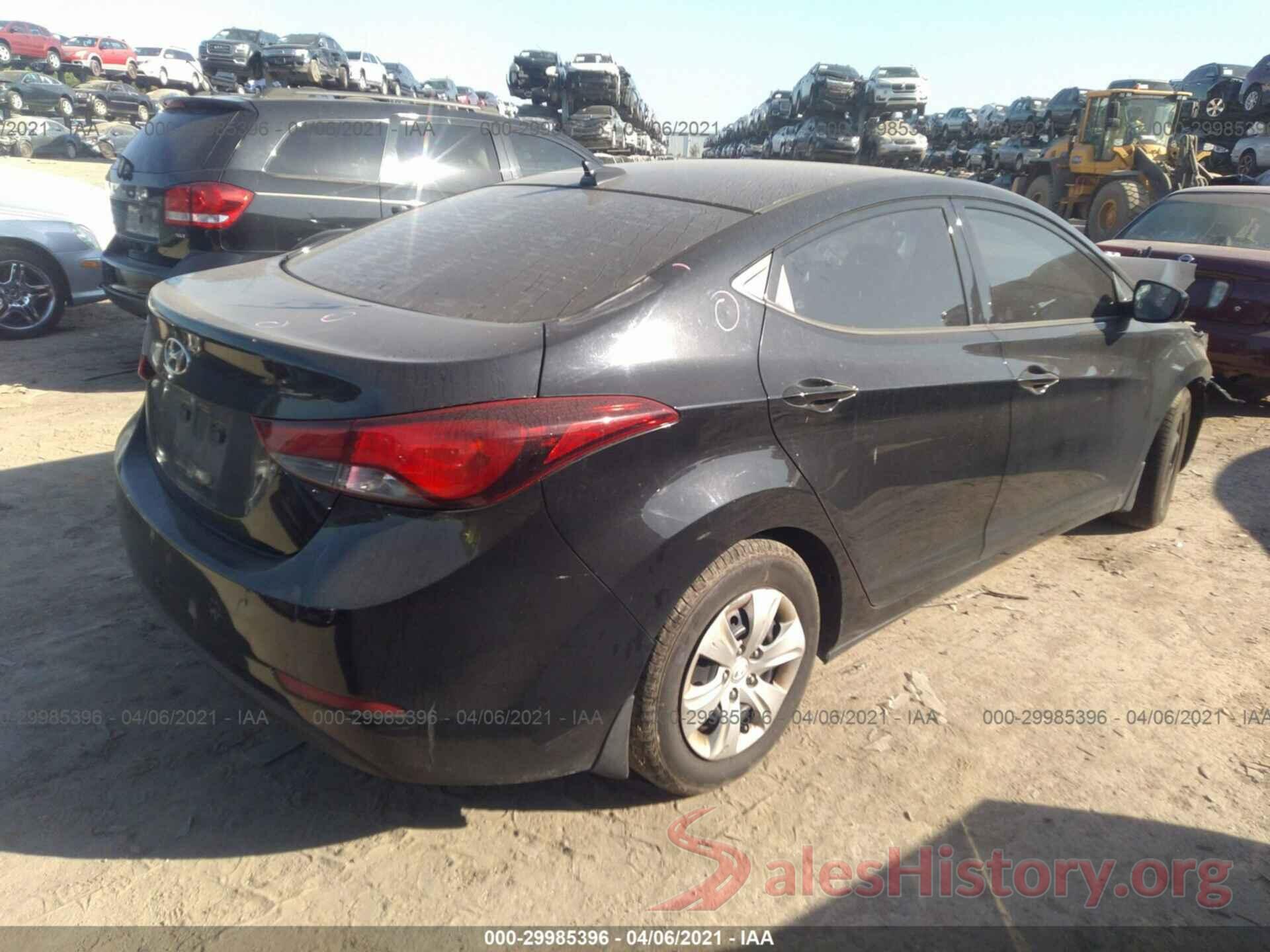 5NPDH4AEXGH743287 2016 HYUNDAI ELANTRA