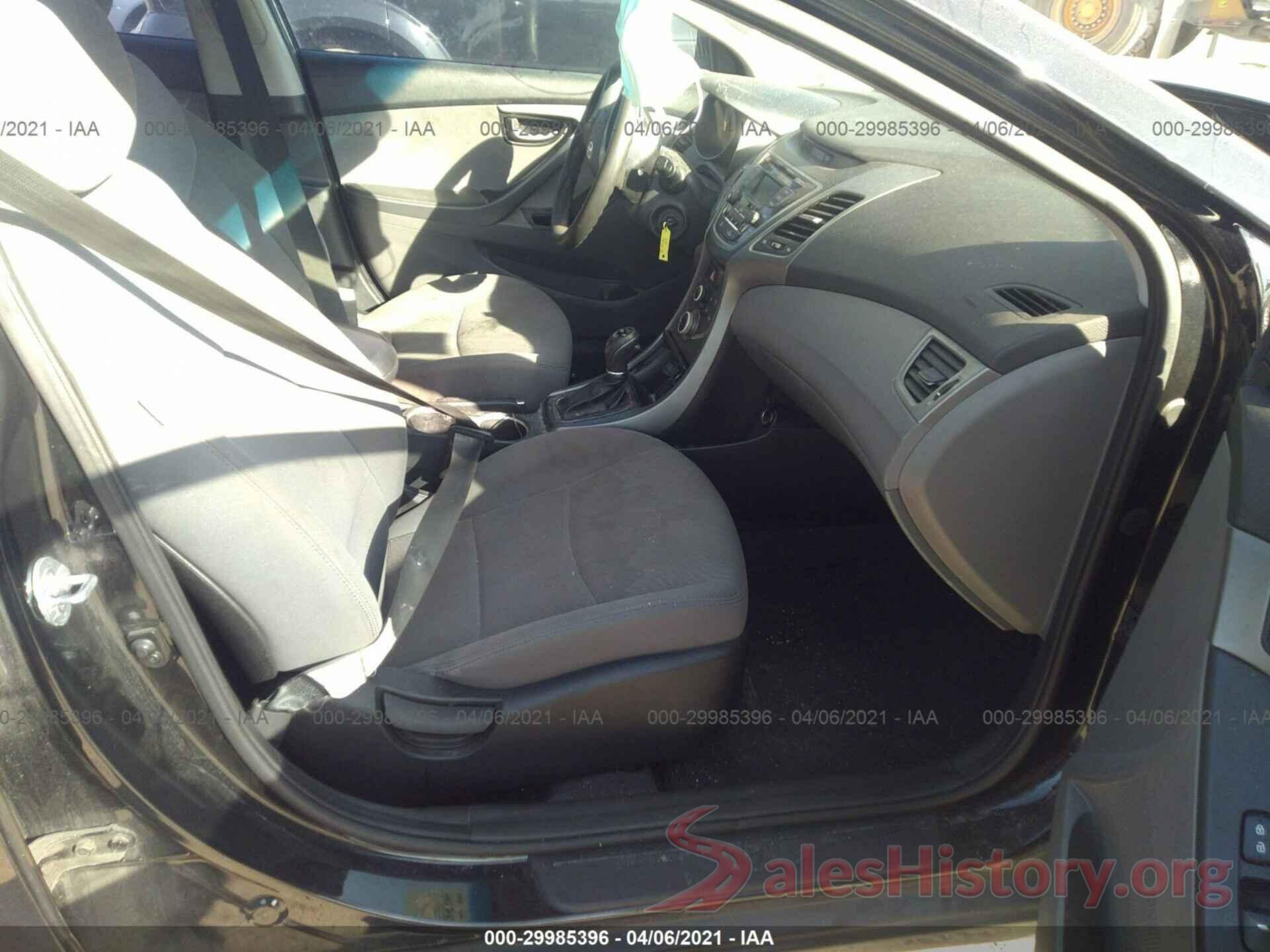 5NPDH4AEXGH743287 2016 HYUNDAI ELANTRA