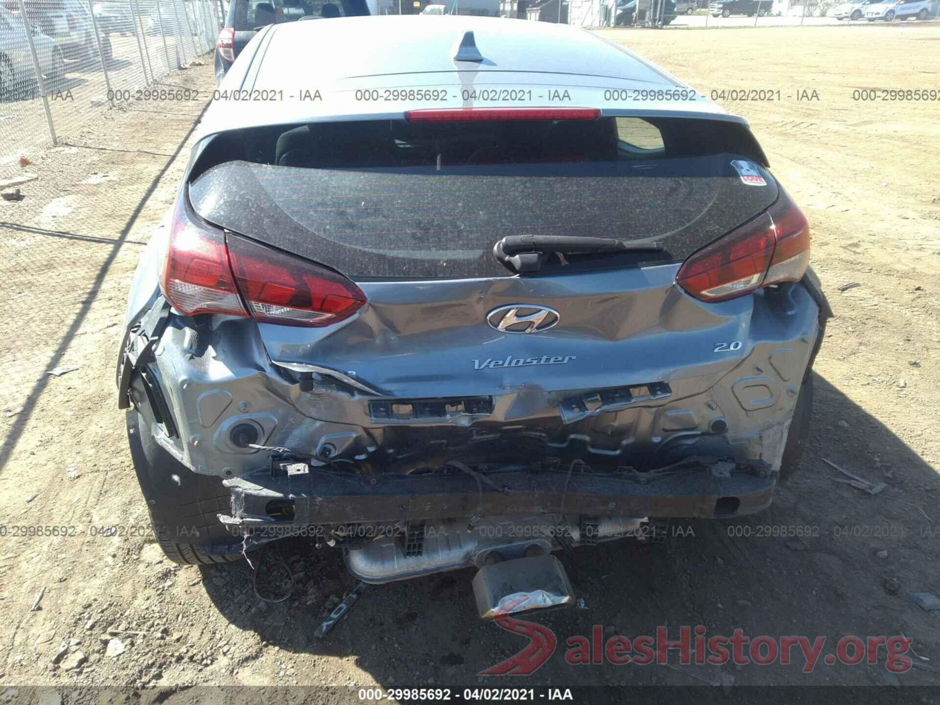 KMHTG6AFXKU003333 2019 HYUNDAI VELOSTER