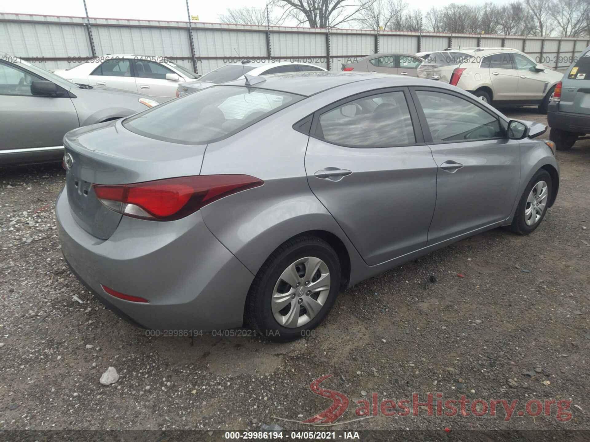 5NPDH4AE5GH703750 2016 HYUNDAI ELANTRA