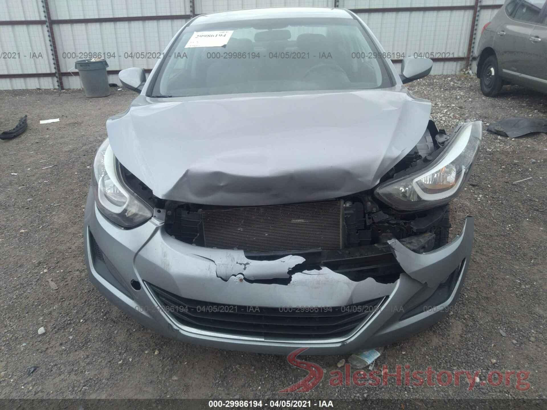 5NPDH4AE5GH703750 2016 HYUNDAI ELANTRA