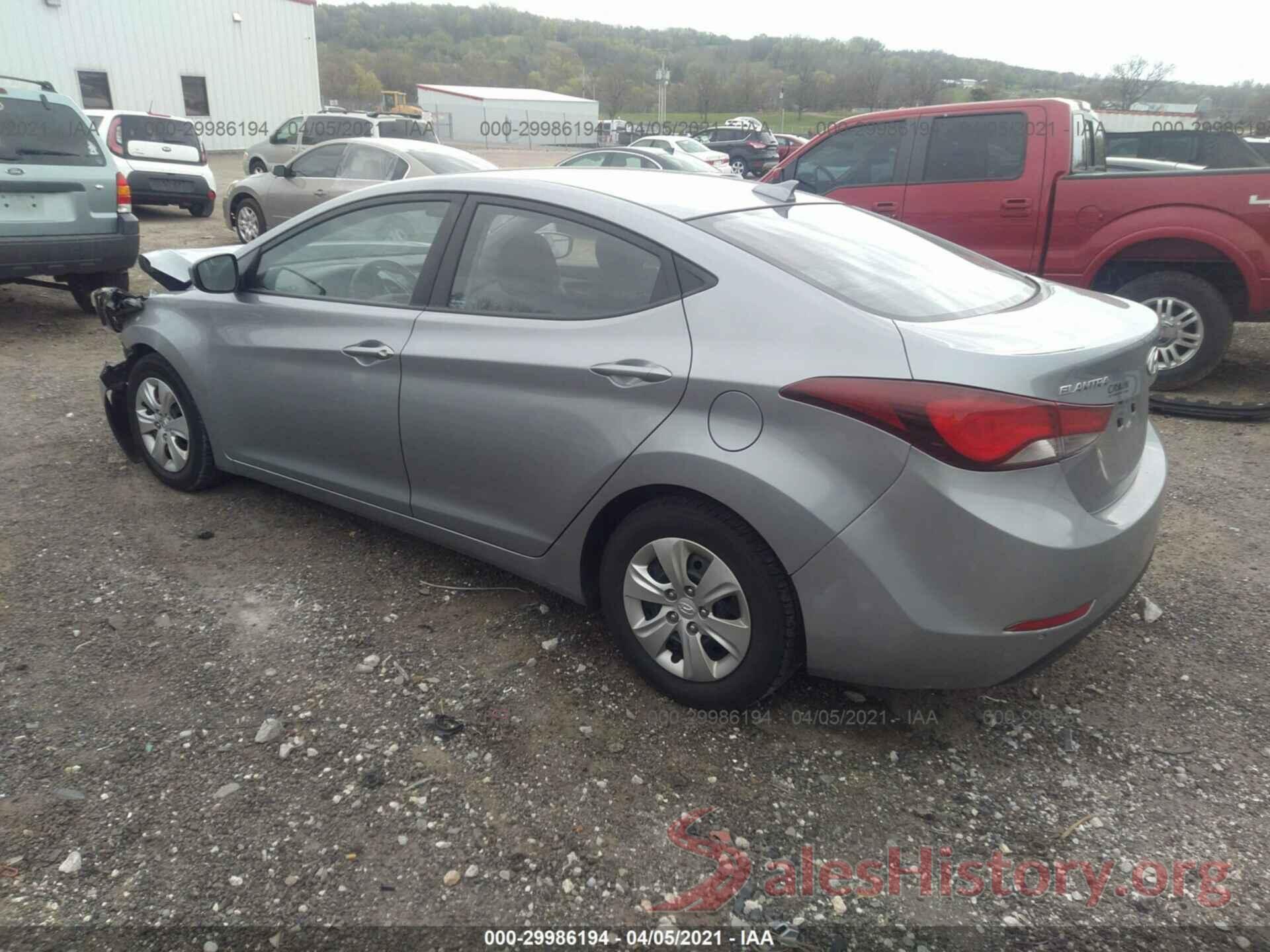 5NPDH4AE5GH703750 2016 HYUNDAI ELANTRA