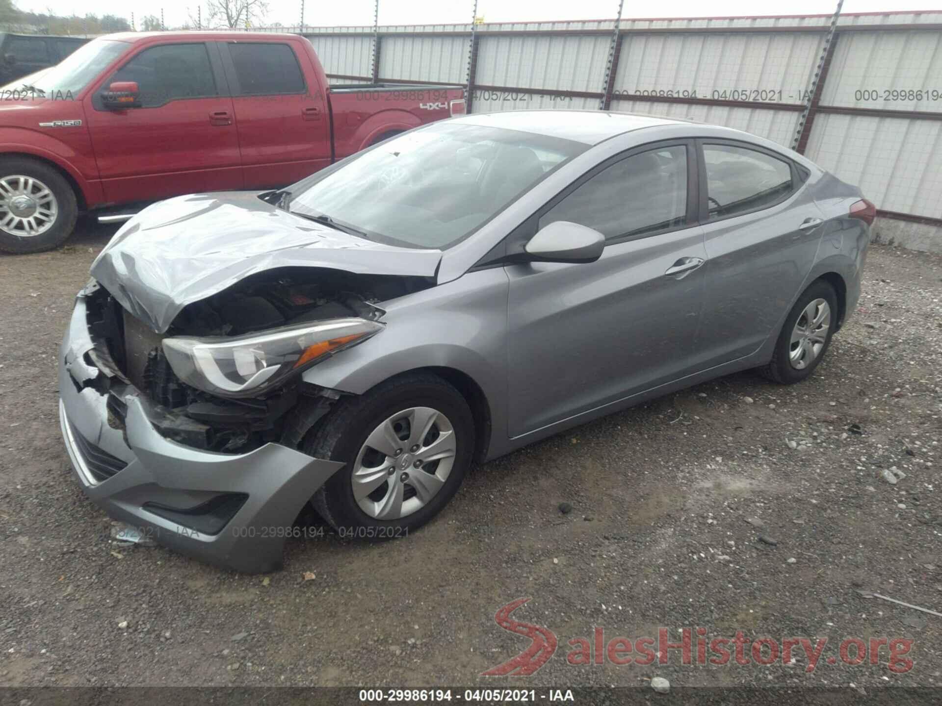 5NPDH4AE5GH703750 2016 HYUNDAI ELANTRA