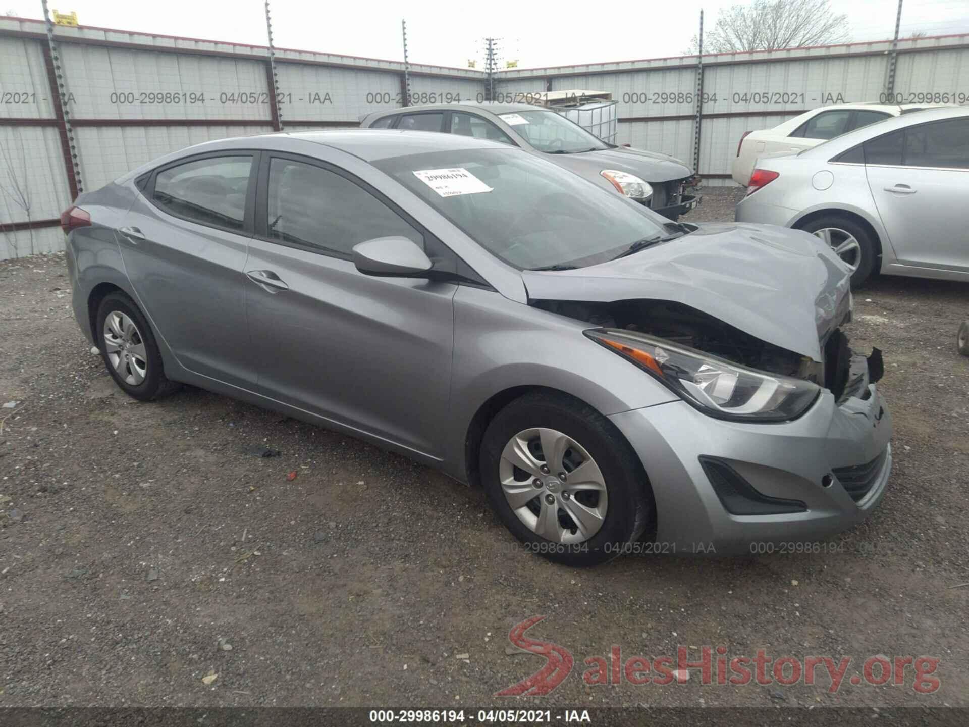 5NPDH4AE5GH703750 2016 HYUNDAI ELANTRA