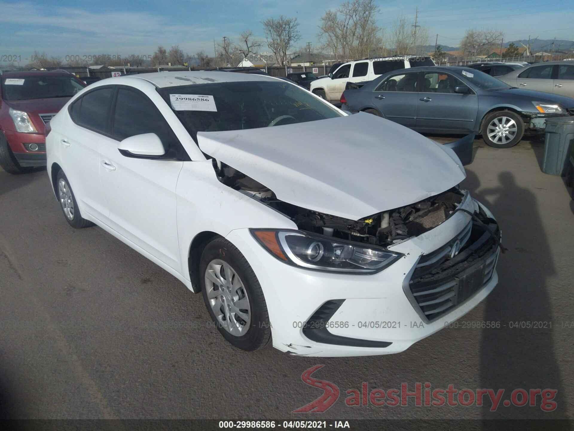 5NPD74LF8HH196045 2017 HYUNDAI ELANTRA