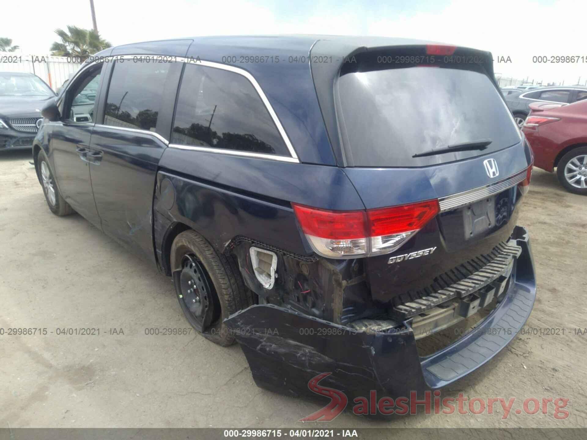 5FNRL5H29HB017491 2017 HONDA ODYSSEY