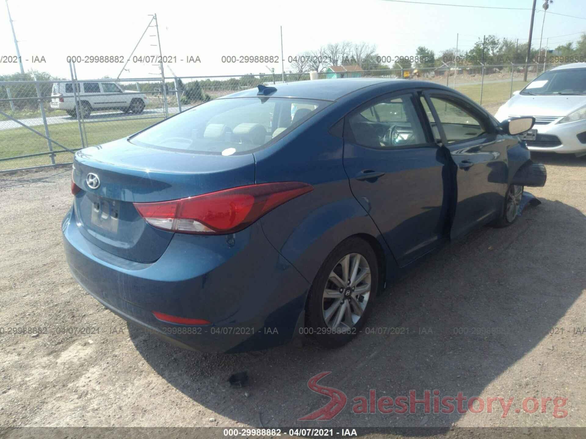 KMHDH4AE0GU520547 2016 HYUNDAI ELANTRA