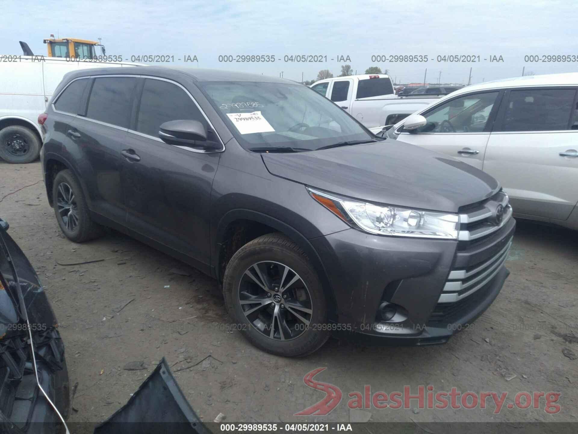 5TDZZRFH9KS354789 2019 TOYOTA HIGHLANDER