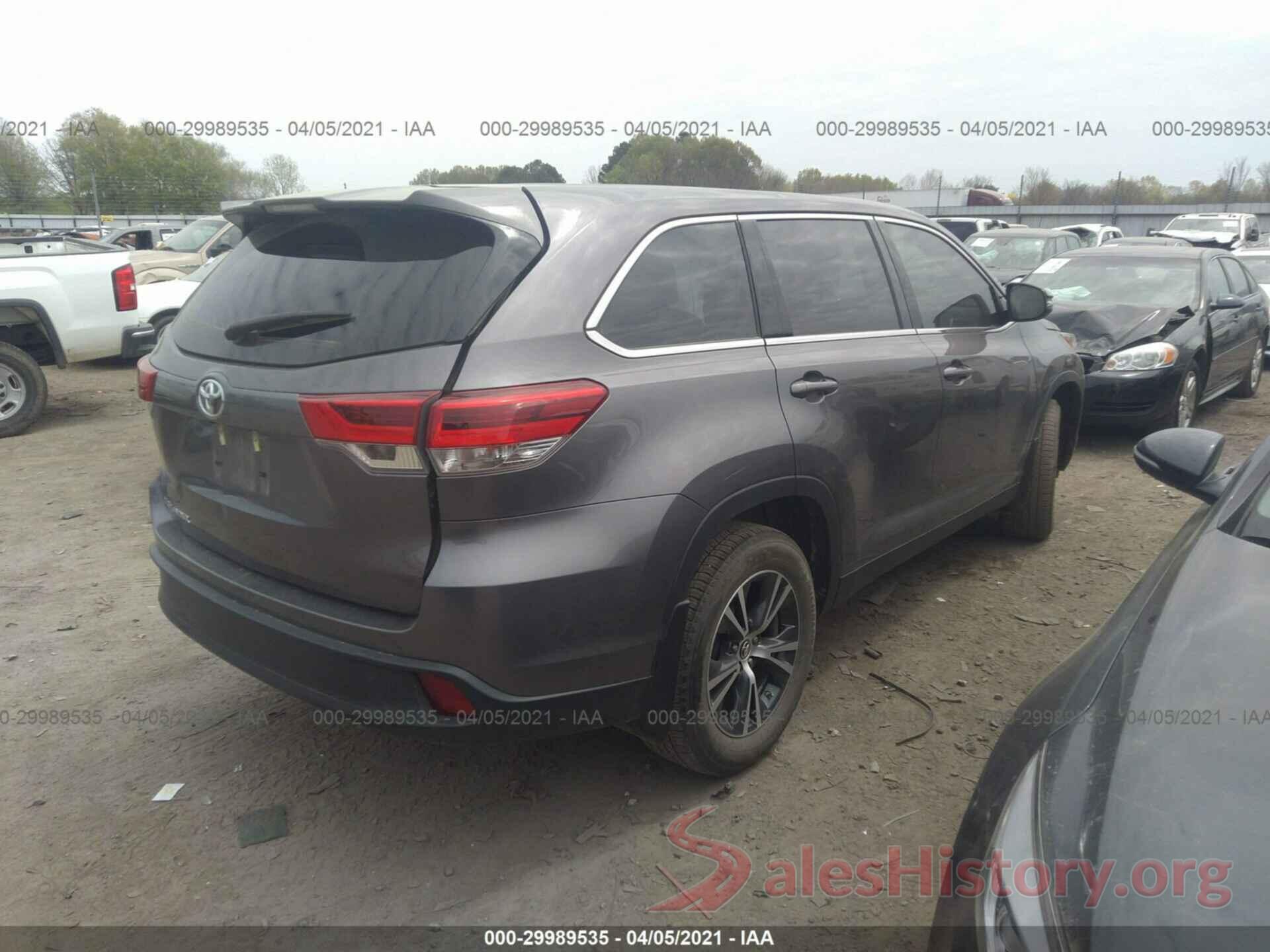 5TDZZRFH9KS354789 2019 TOYOTA HIGHLANDER