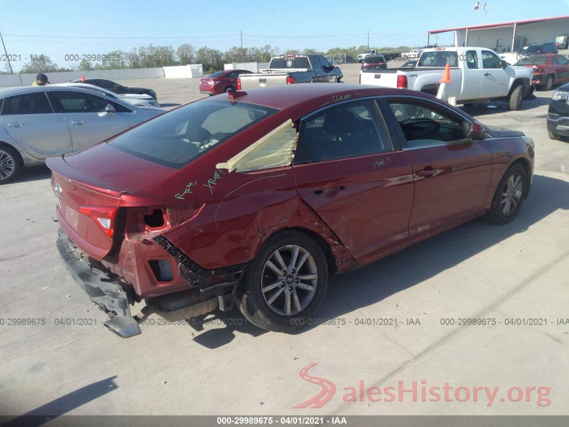 5NPE24AF0GH387978 2016 HYUNDAI SONATA