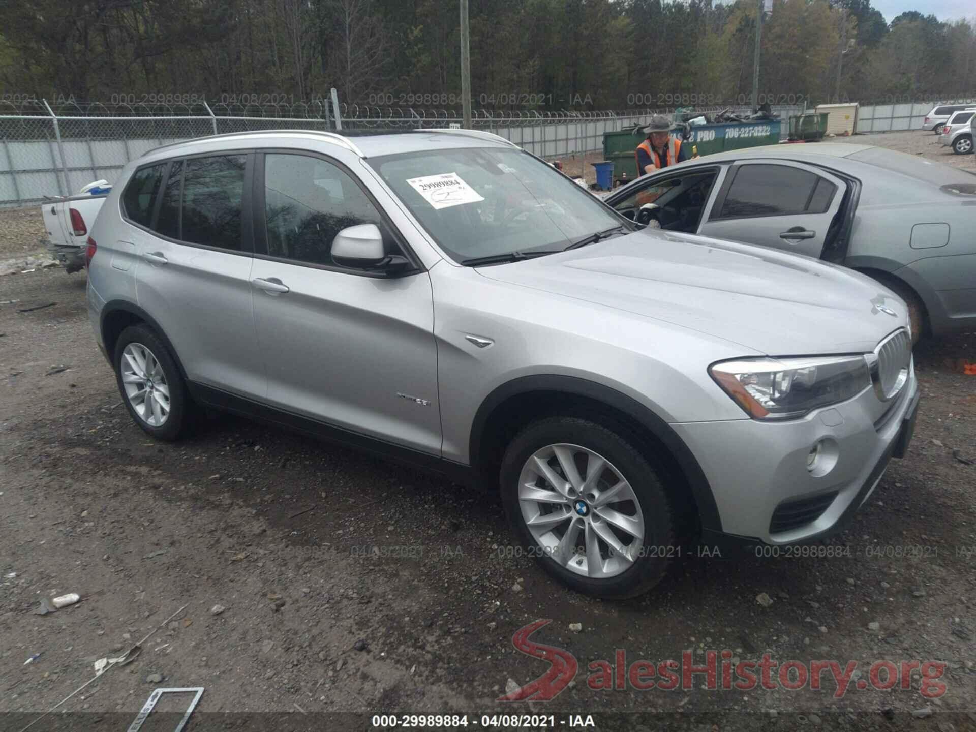 5UXWX9C34H0T20108 2017 BMW X3