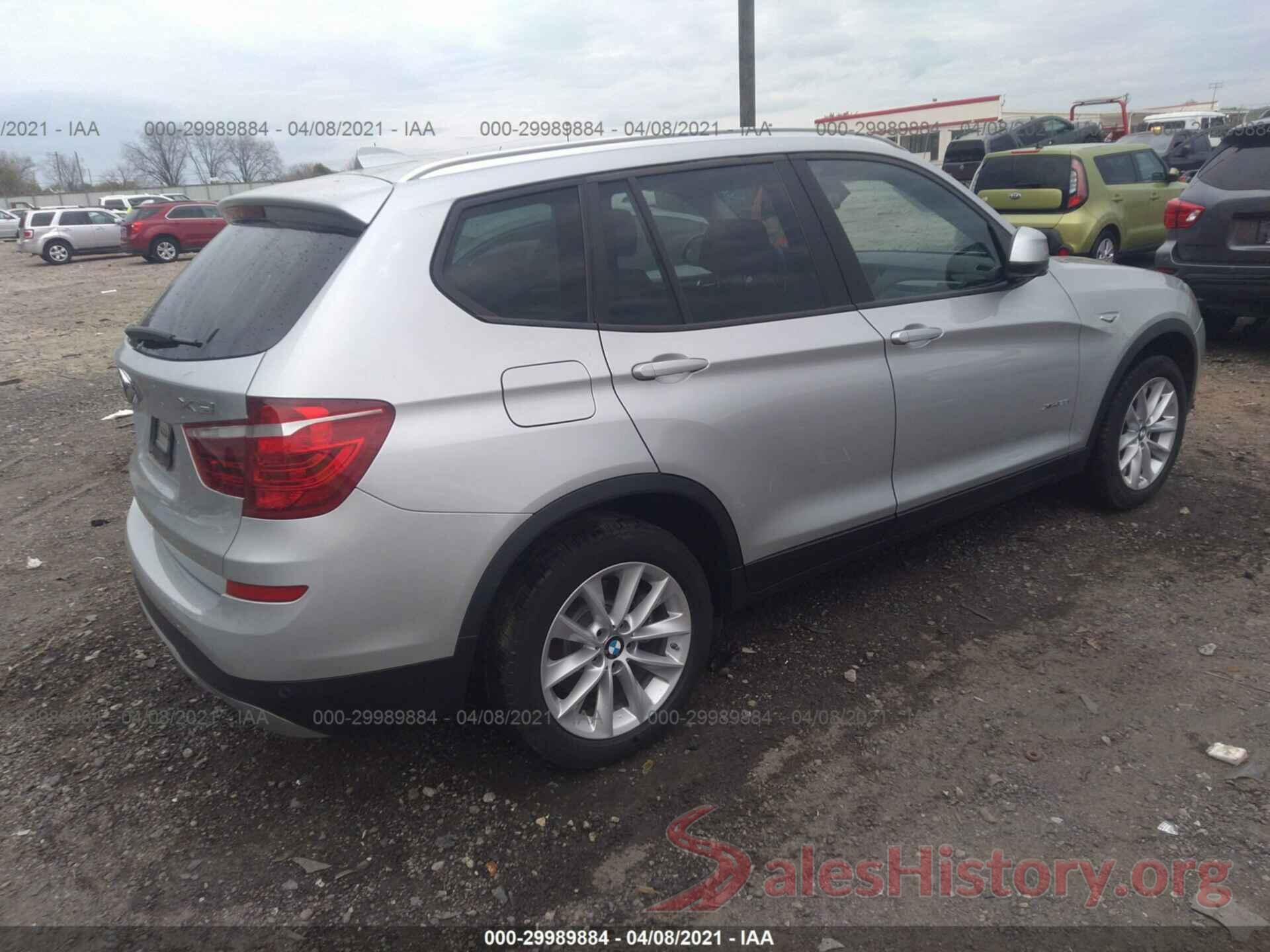 5UXWX9C34H0T20108 2017 BMW X3