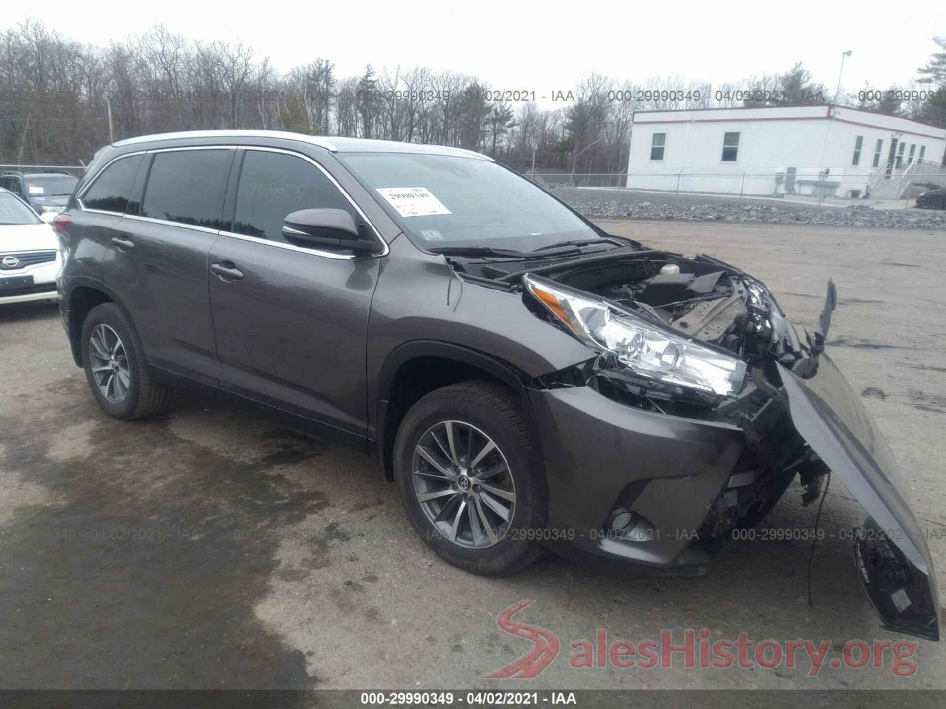 5TDJZRFH1KS927455 2019 TOYOTA HIGHLANDER