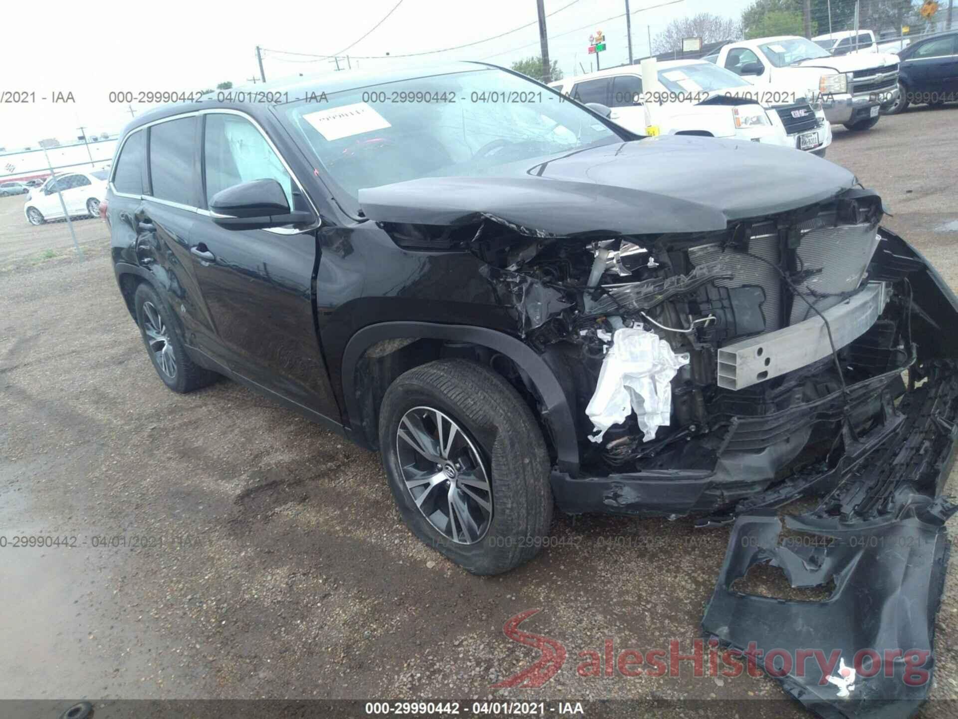 5TDZARFHXKS057103 2019 TOYOTA HIGHLANDER