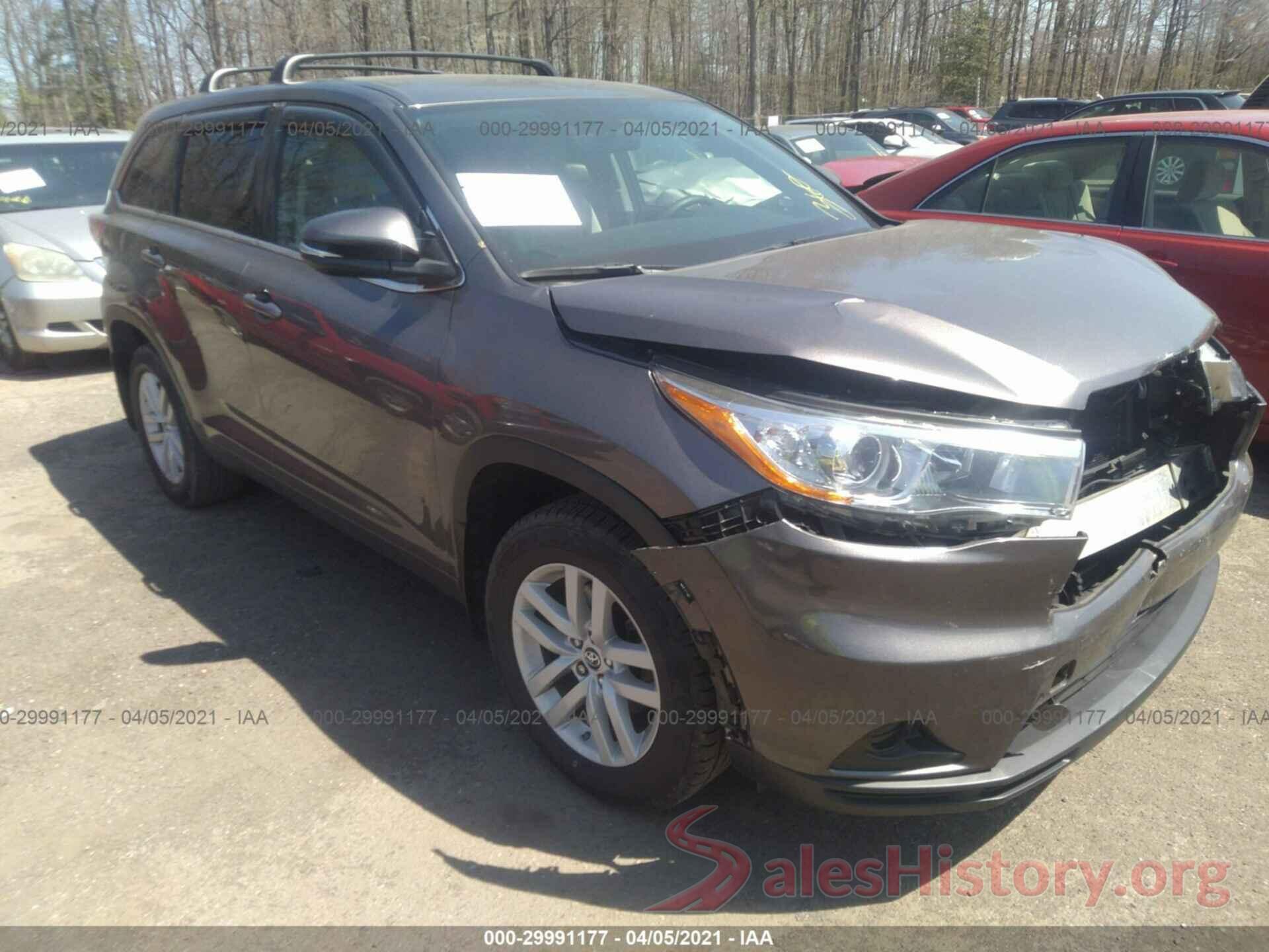 5TDBKRFH2GS333733 2016 TOYOTA HIGHLANDER