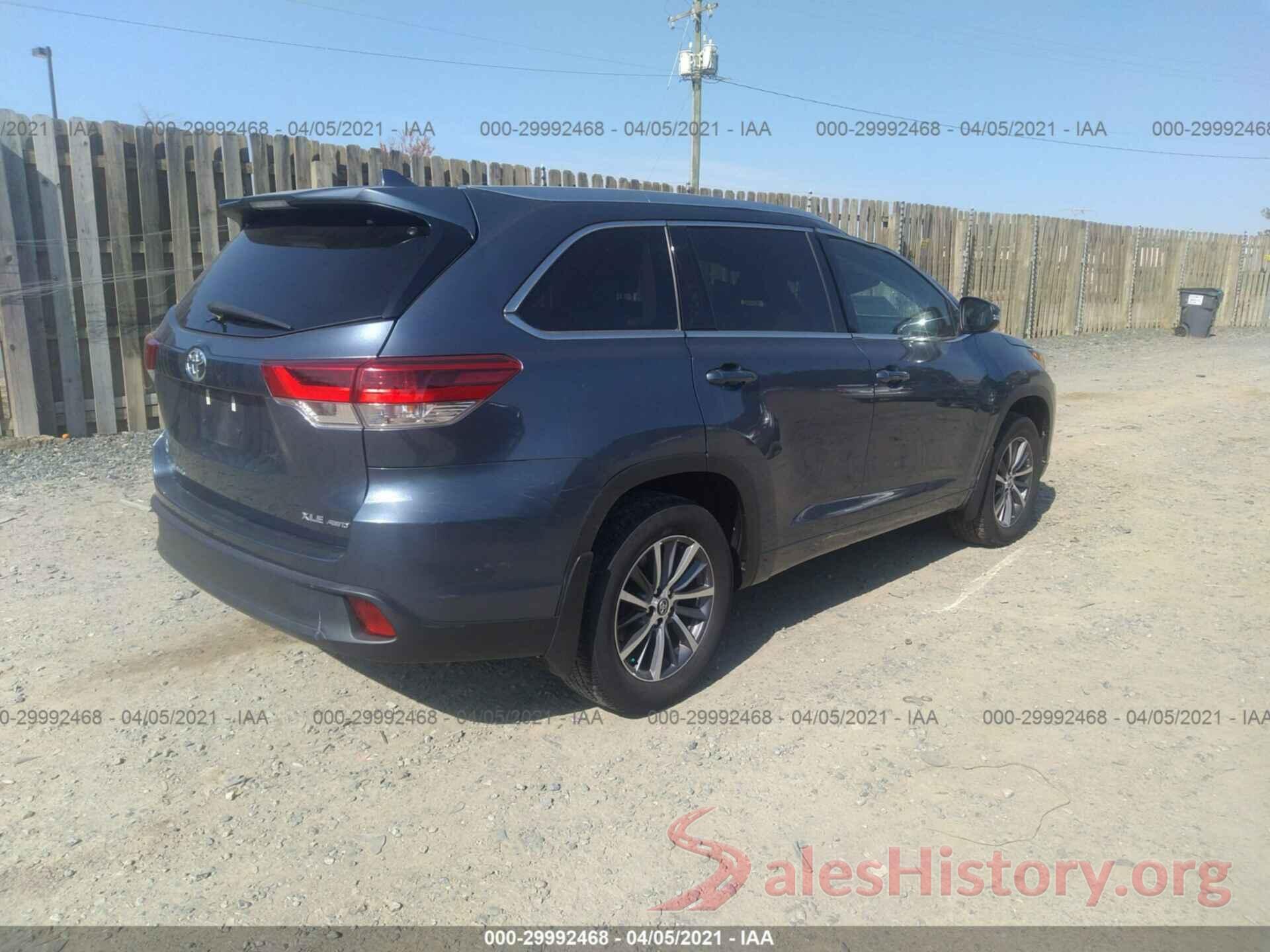 5TDJZRFH1HS393074 2017 TOYOTA HIGHLANDER