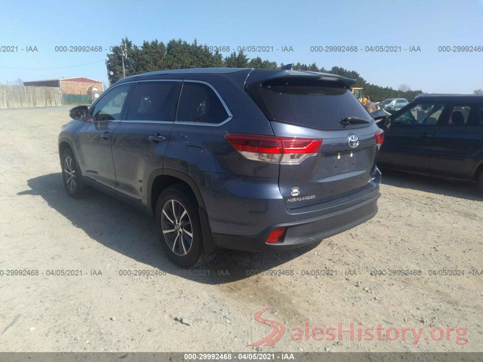 5TDJZRFH1HS393074 2017 TOYOTA HIGHLANDER