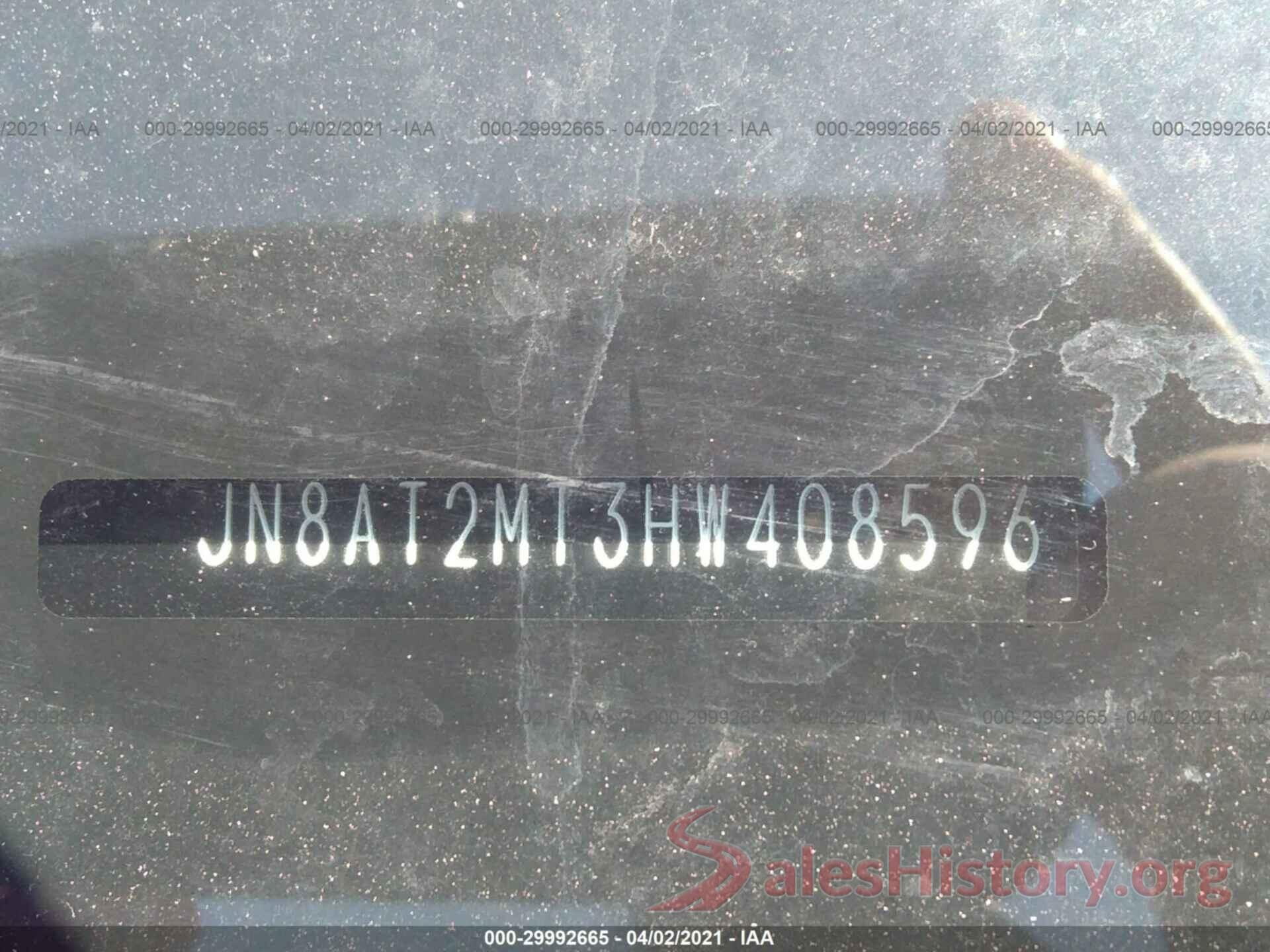 JN8AT2MT3HW408596 2017 NISSAN ROGUE