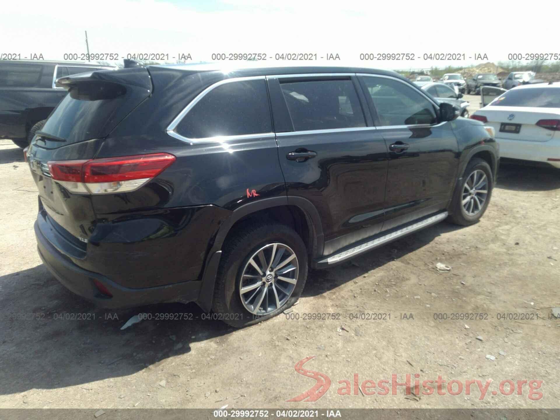 5TDKZRFH0KS560102 2019 TOYOTA HIGHLANDER